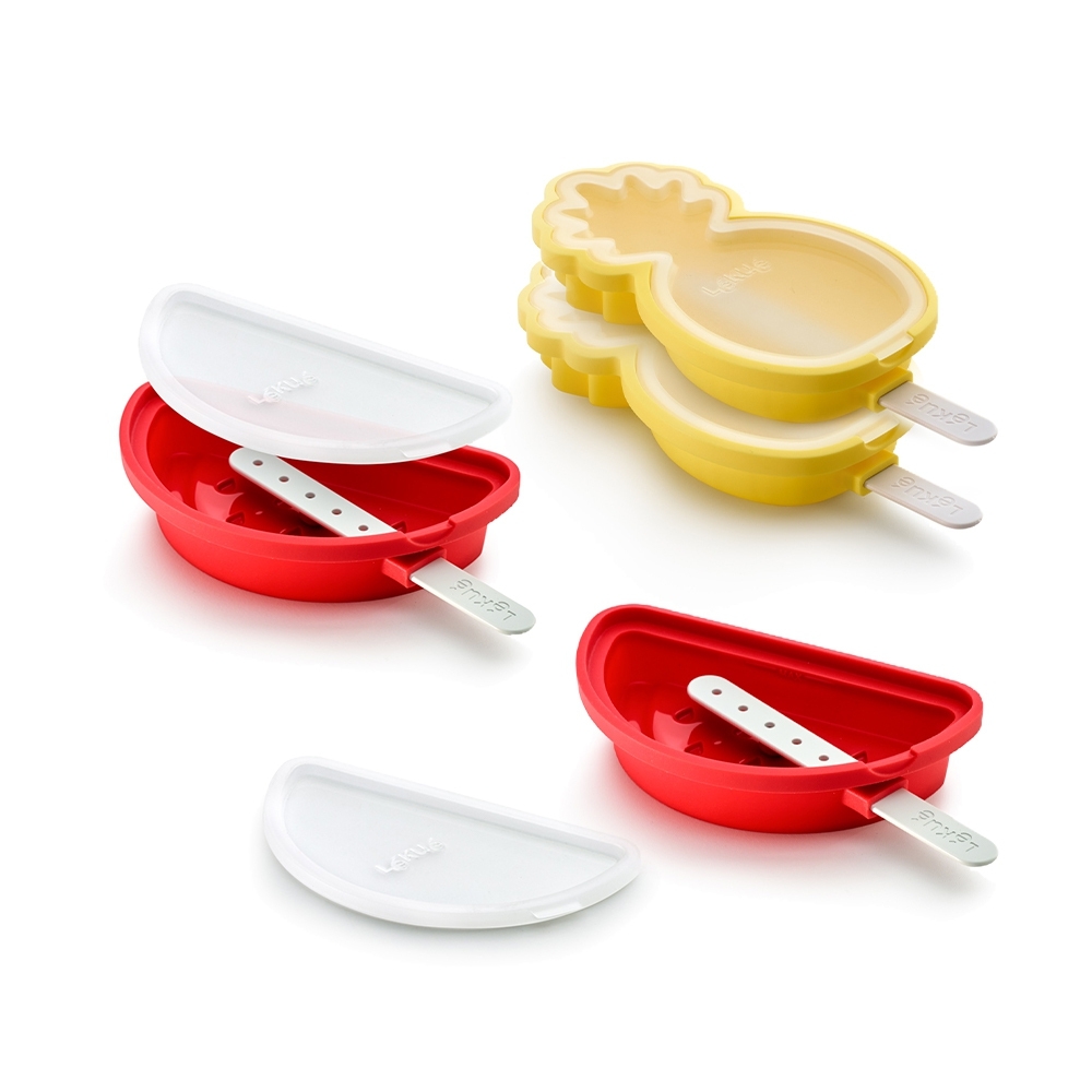 Lékué - Eisformen, 4er-Set - Melone & Ananas