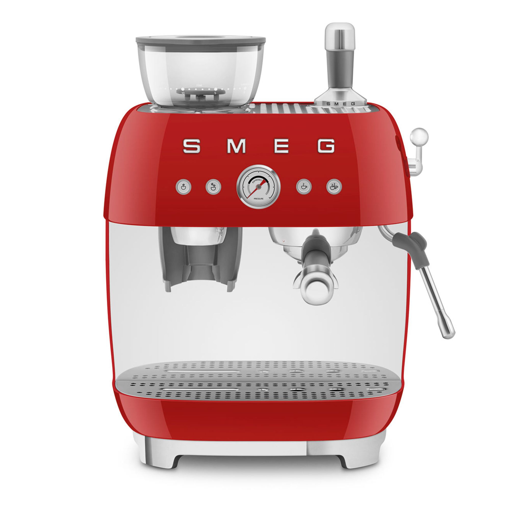 Smeg - Espressomaschine mit Mahlwerk - Rot