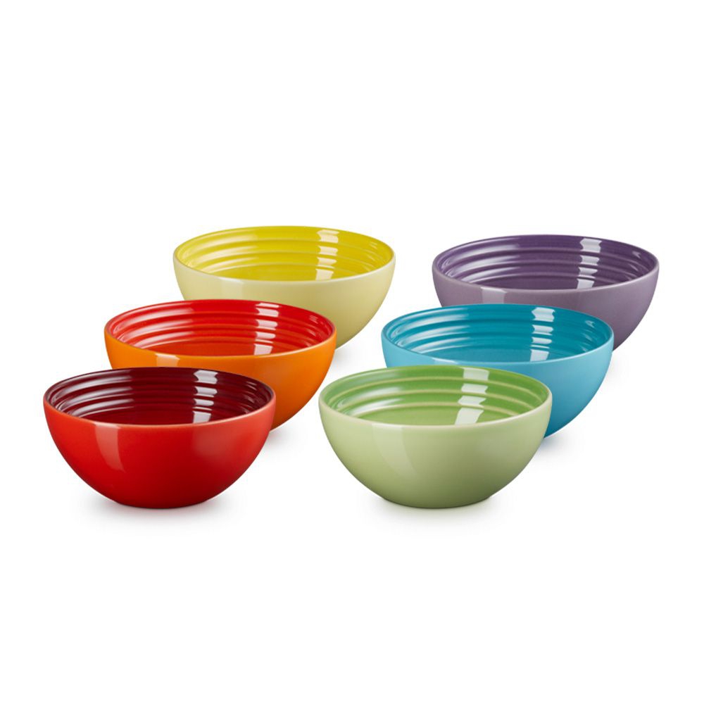 Le Creuset - Set of 6 Rainbow Snack Bowl