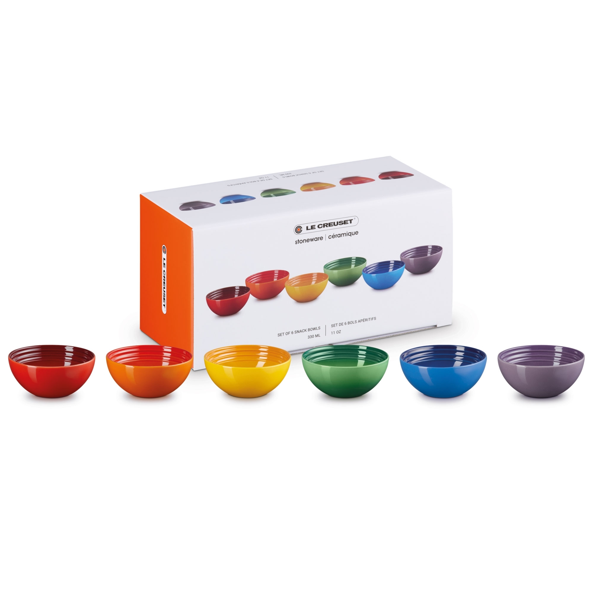 Le Creuset - 6er-Set Snackschälchen Regenbogen Le Creuset - 6er-Set Snackschälchen Regenbogen