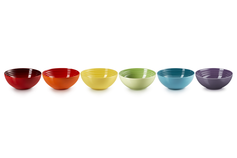 Le Creuset - Set of 6 Rainbow Snack Bowl