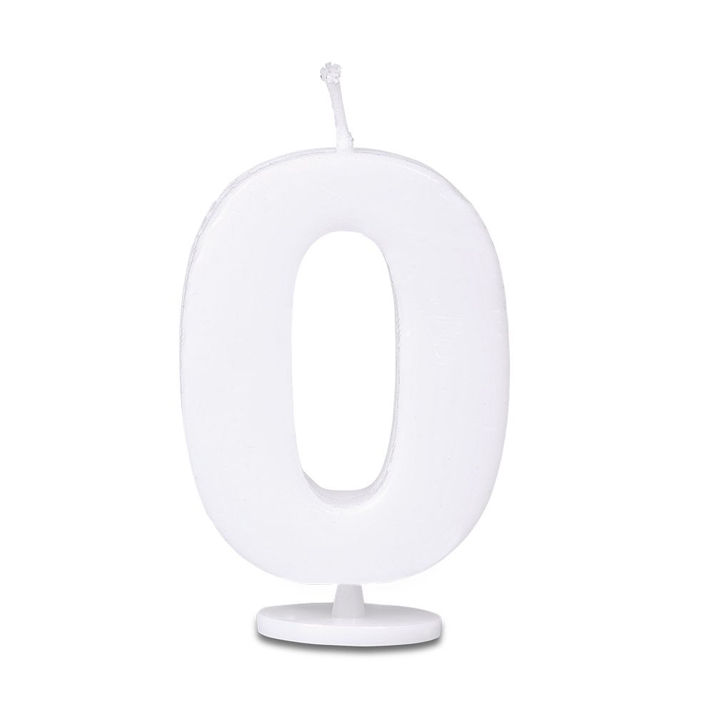 Städter - Candles Number - 4,5 cm - white with holder Städter - Candles Number - 4,5 cm - white with holder