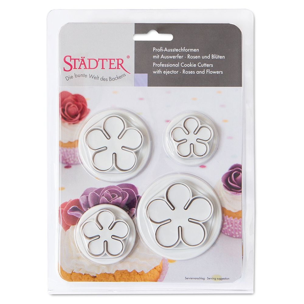 Städter - Professional cutter Roses & Flowers - 3/3,5/4,5/5 cm - Set, 4 pcs.