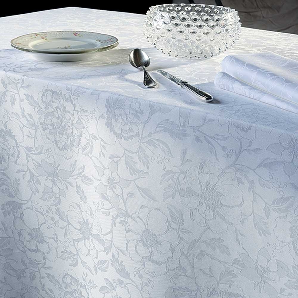 Garnier-Thiebaut Tablecloth - Mille Charmes Blanc - c