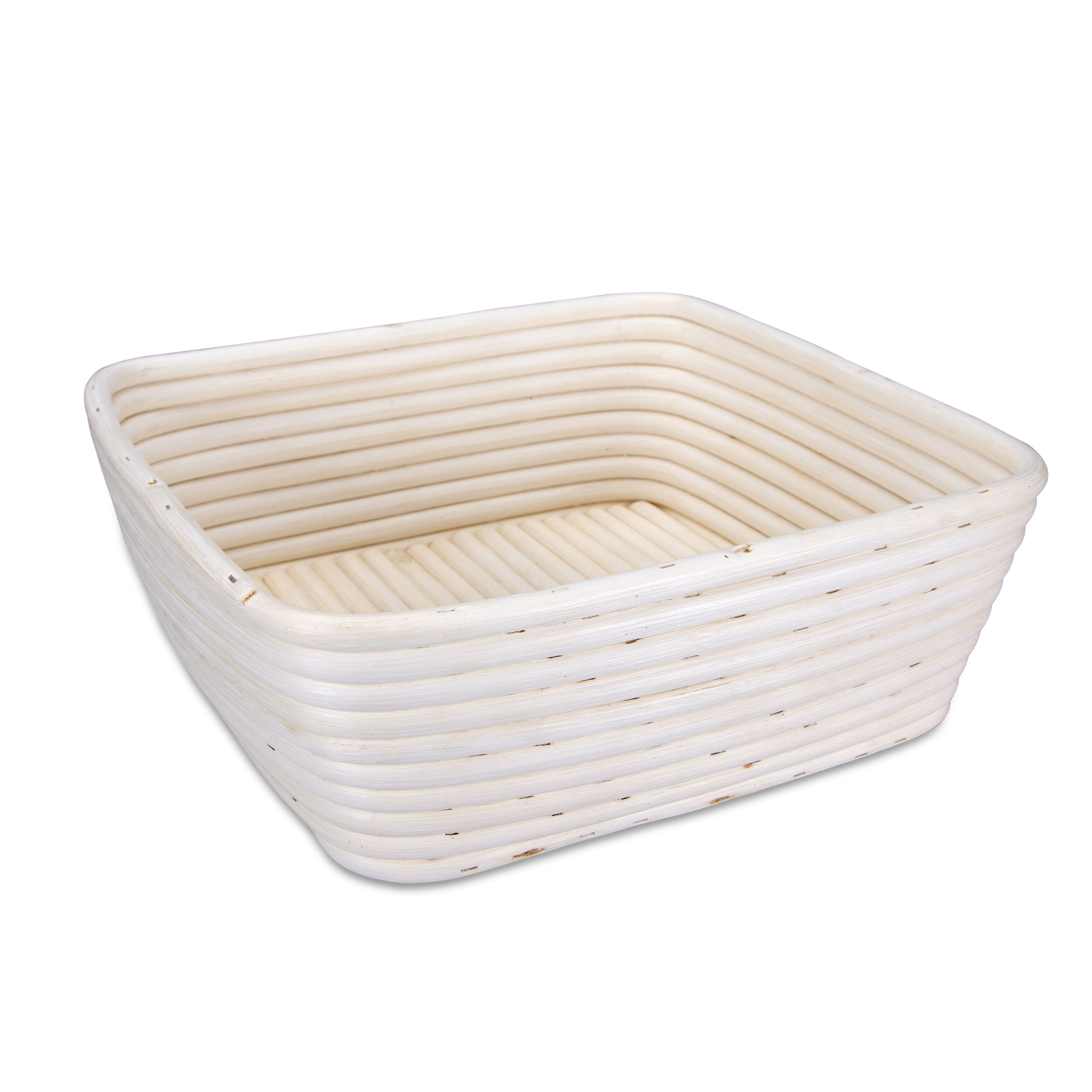 Städter - Proofing basket square with linen cover, rattan 25 x 25 cm / H 8.5 cm