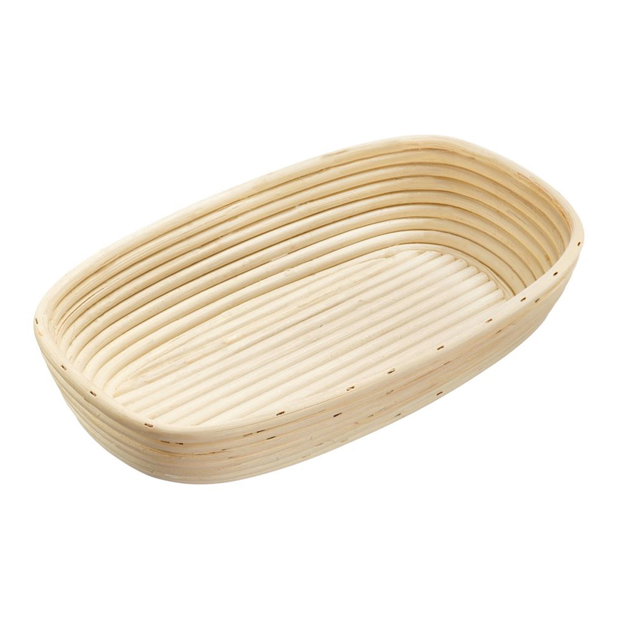 Ovales Gärkörbchen aus Rattan mit Stoffbezug