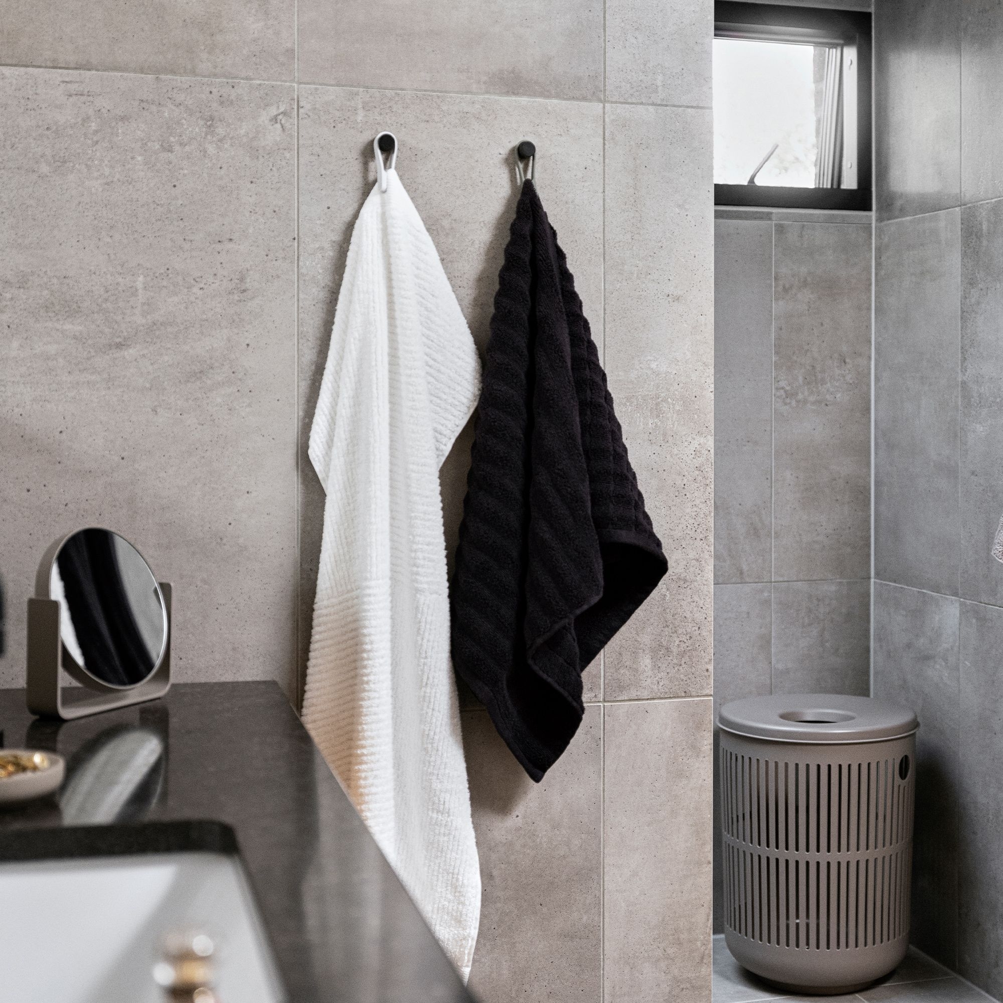 Zone - Loop magnet towel holder 2 pcs. - Grey