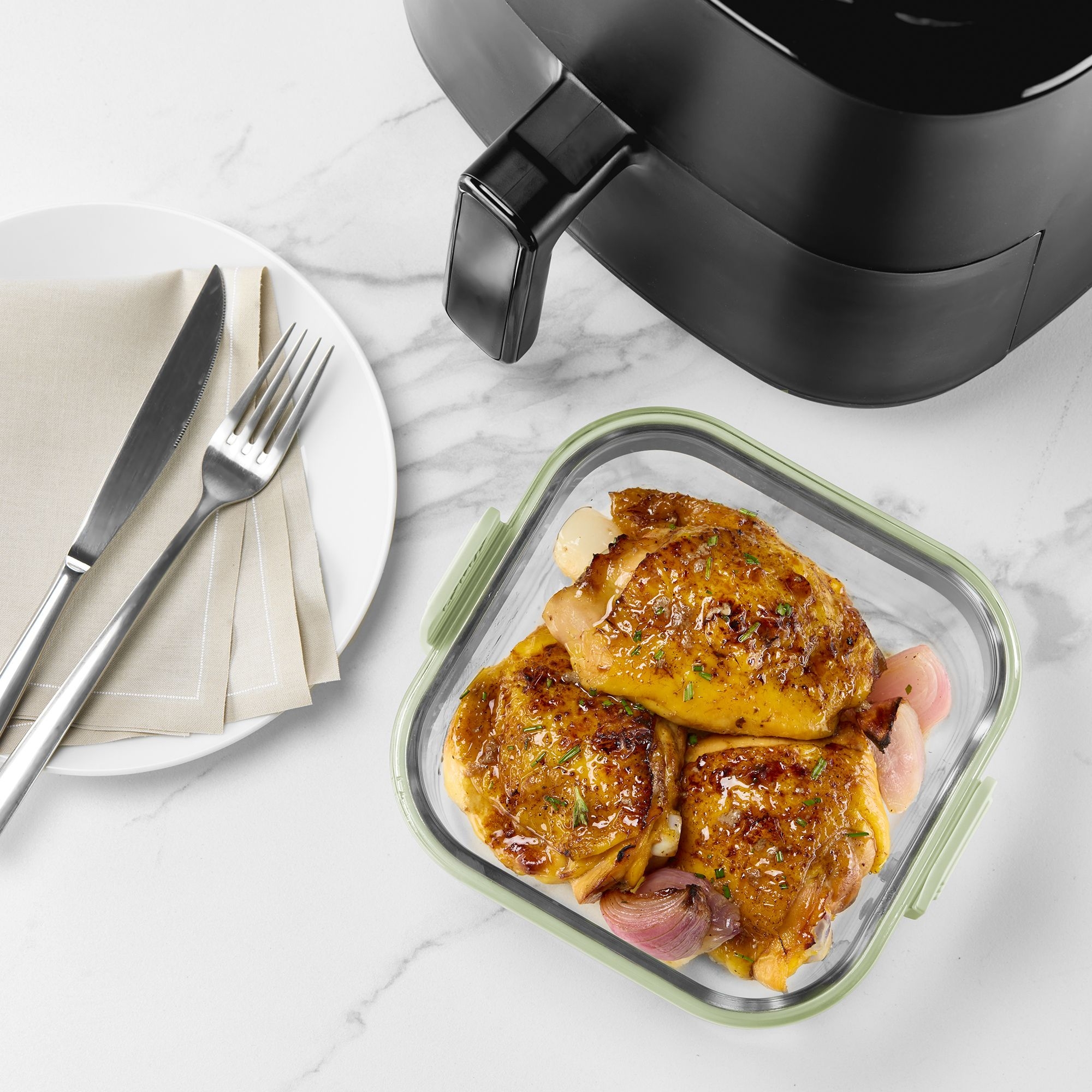 Lékué - Square Air fryer Glass Dish