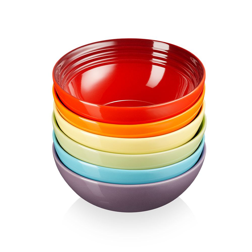 Le Creuset - Set of 6 Cereal Bowls Rainbow