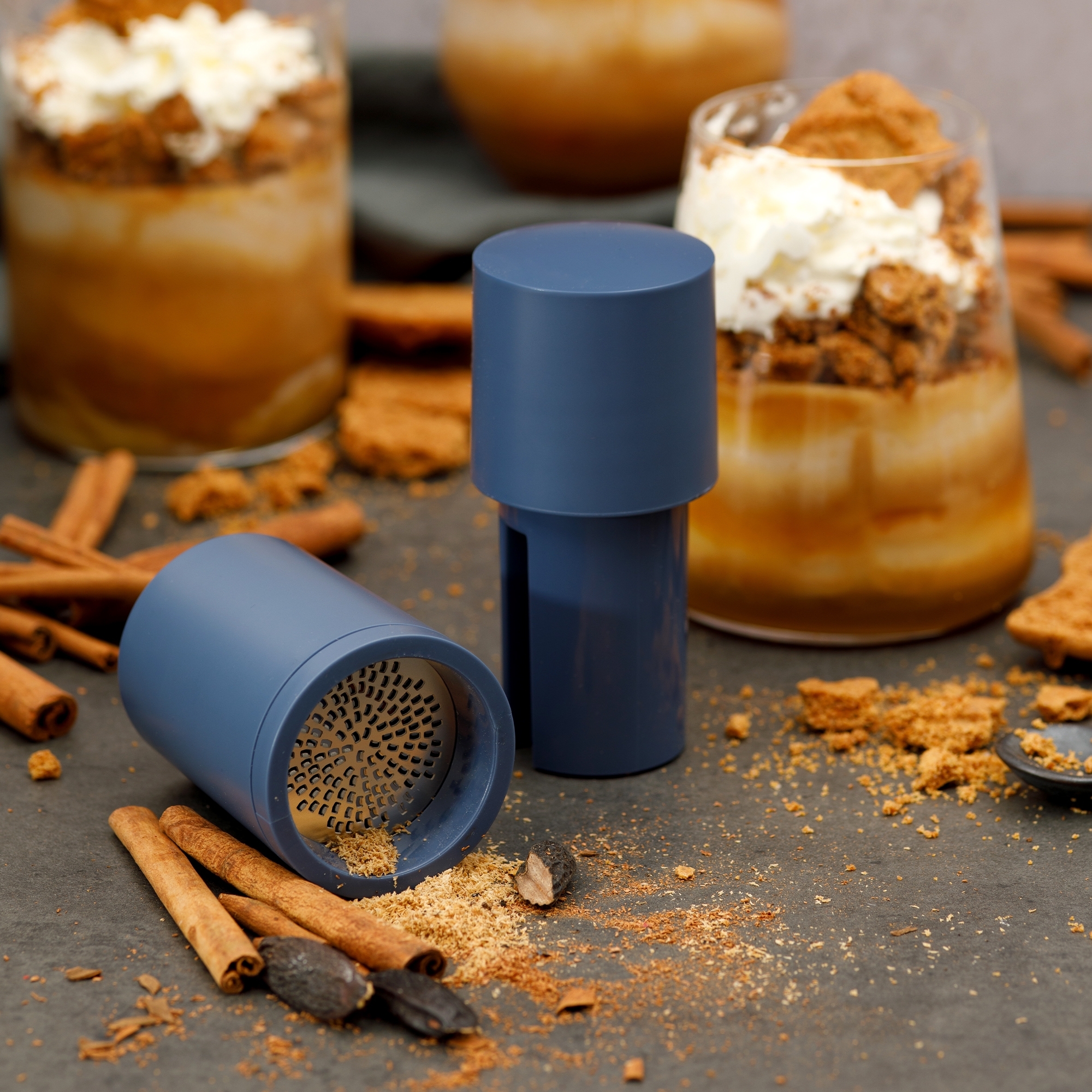 Microplane - Muskatmühle 2in1 - Denim Blue Microplane - Muskatmühle 2in1 - Denim Blue