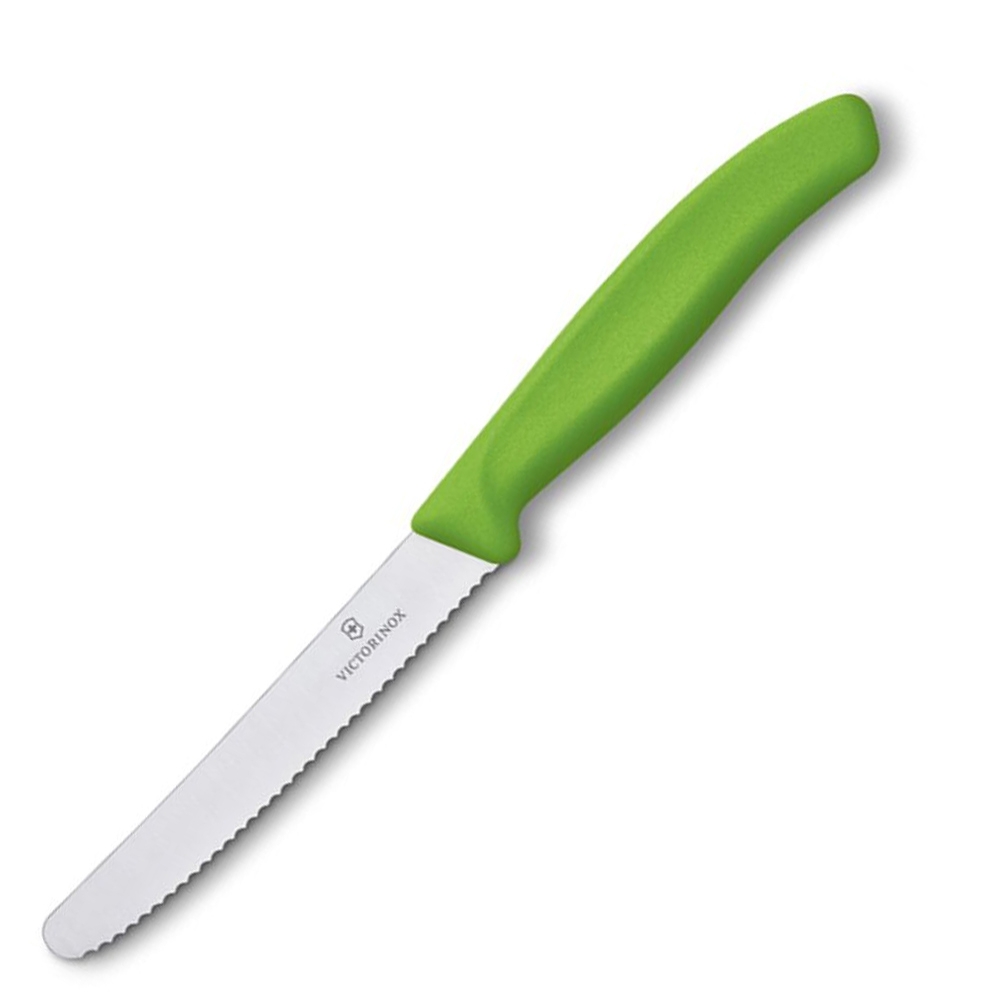 Victorinox - Tomato and table knife with wavy edge, green Victorinox - Tomato and table knife with wavy edge, green