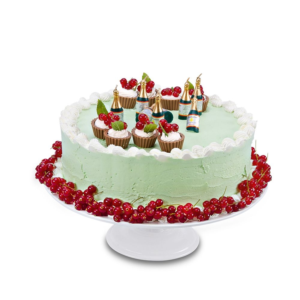 Städter - Candles Champagne bottle - 5,5 cm - green - Set of 6