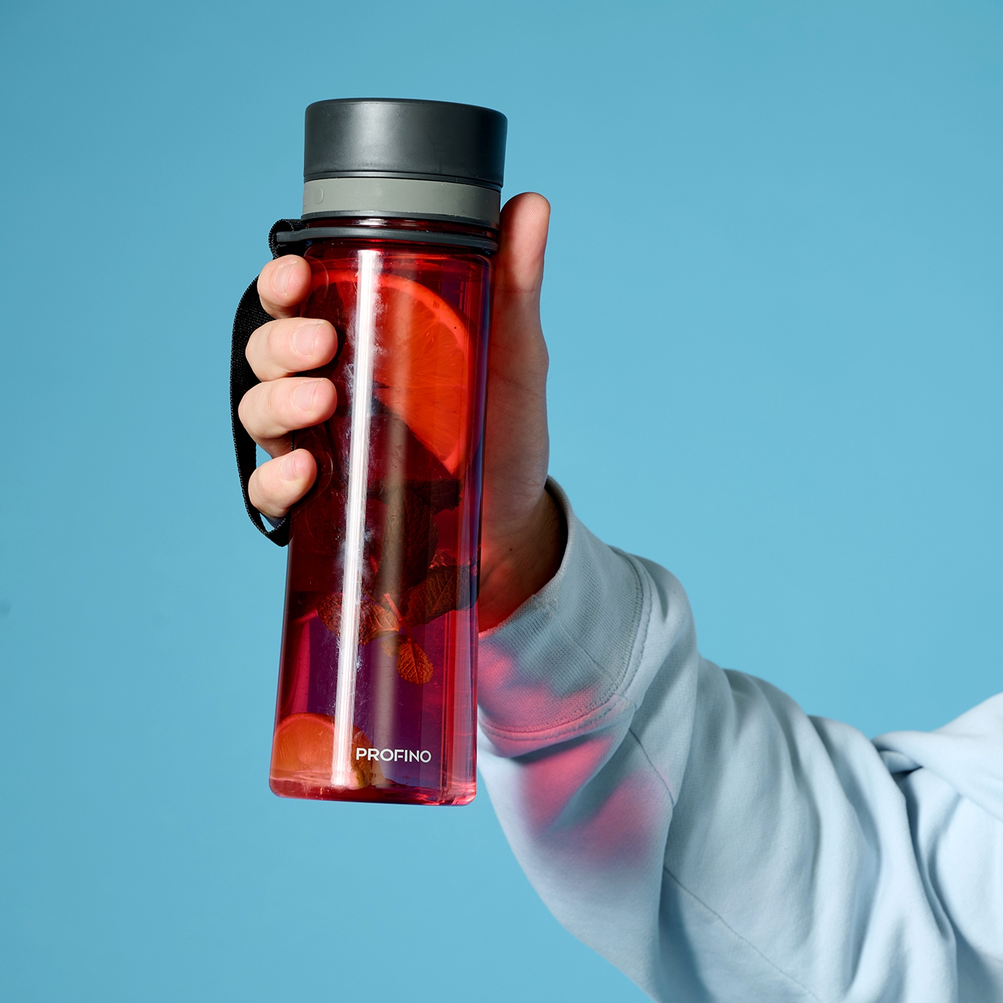 Profino - Infuze Trinkflasche mit Sieb - 600 ml - Rot Profino - Infuze Trinkflasche mit Sieb - 600 ml - Rot