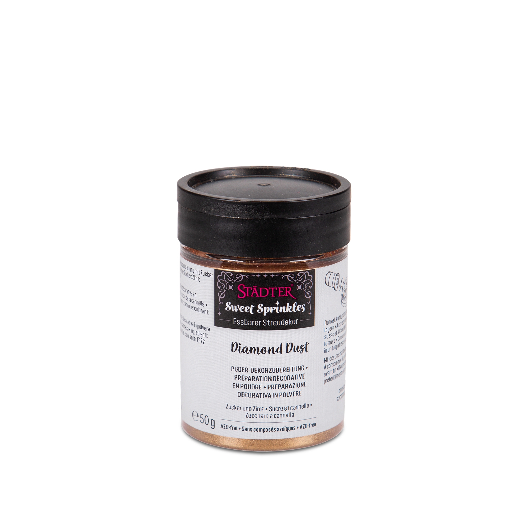 Städter - Essbarer Streudekor Diamond Dust Zimt Puder Gold (50g) Städter - Essbarer Streudekor Diamond Dust Zimt Puder Gold (50g)