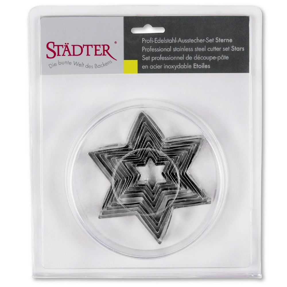 Städter - Professional cutter Stars 3–12 cm - Set of 10