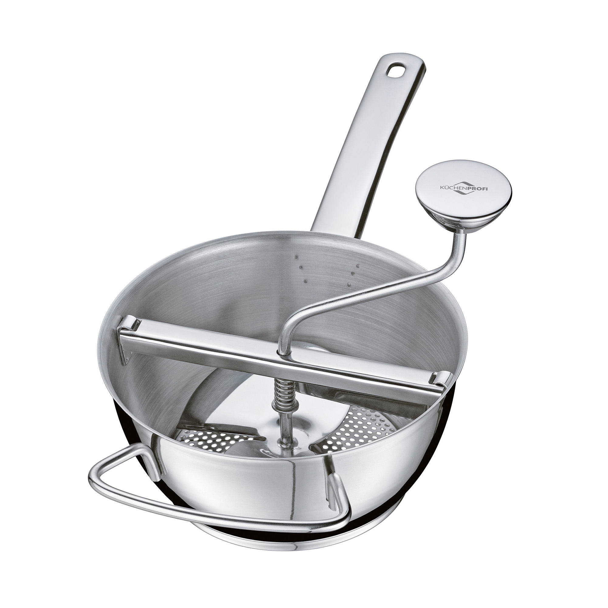 Küchenprofi Passiergerät TRIO aus Edelstahl mit Kurbel