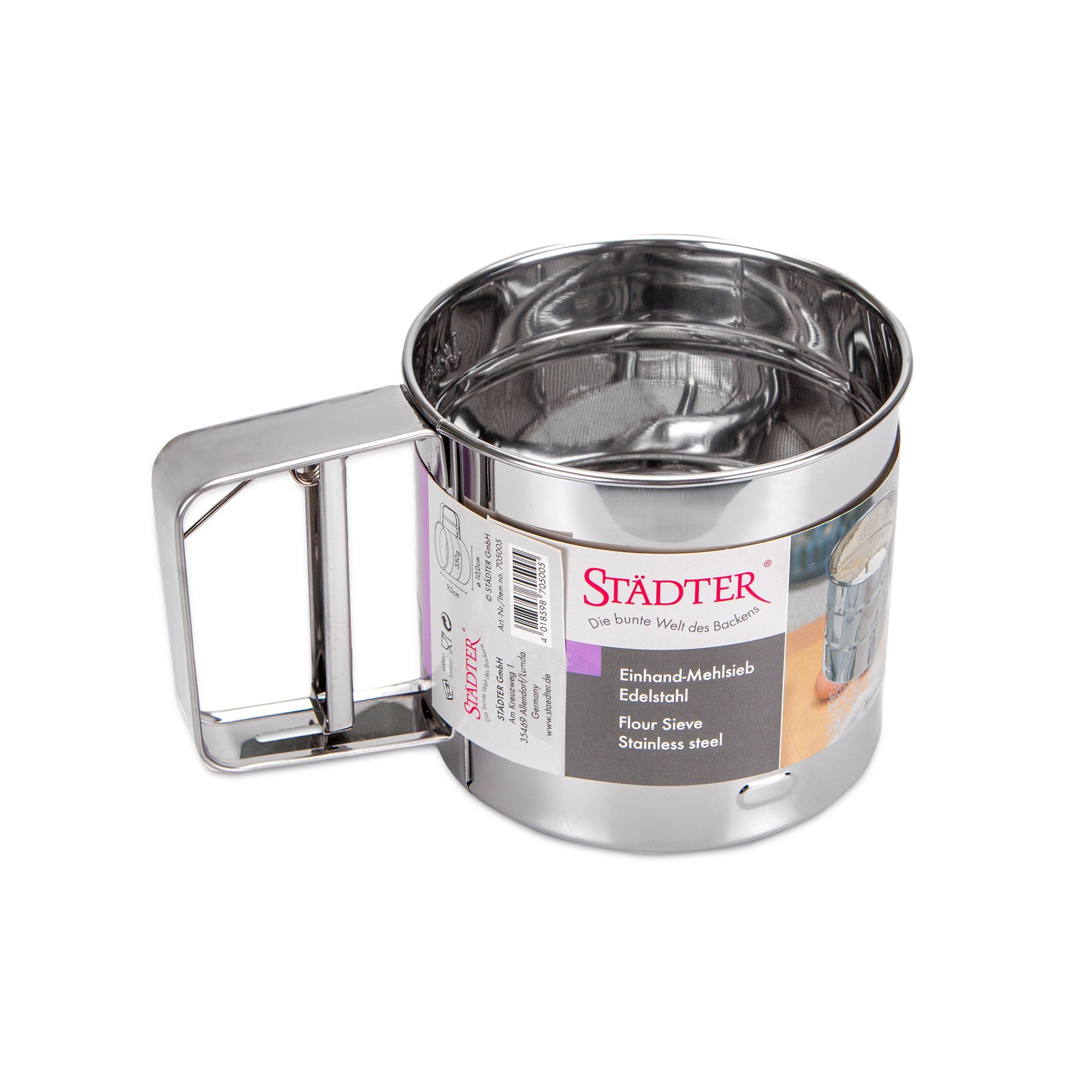 Städter - Einhand-Mehlsieb ø 10 x 9 cm Städter - Einhand-Mehlsieb ø 10 x 9 cm