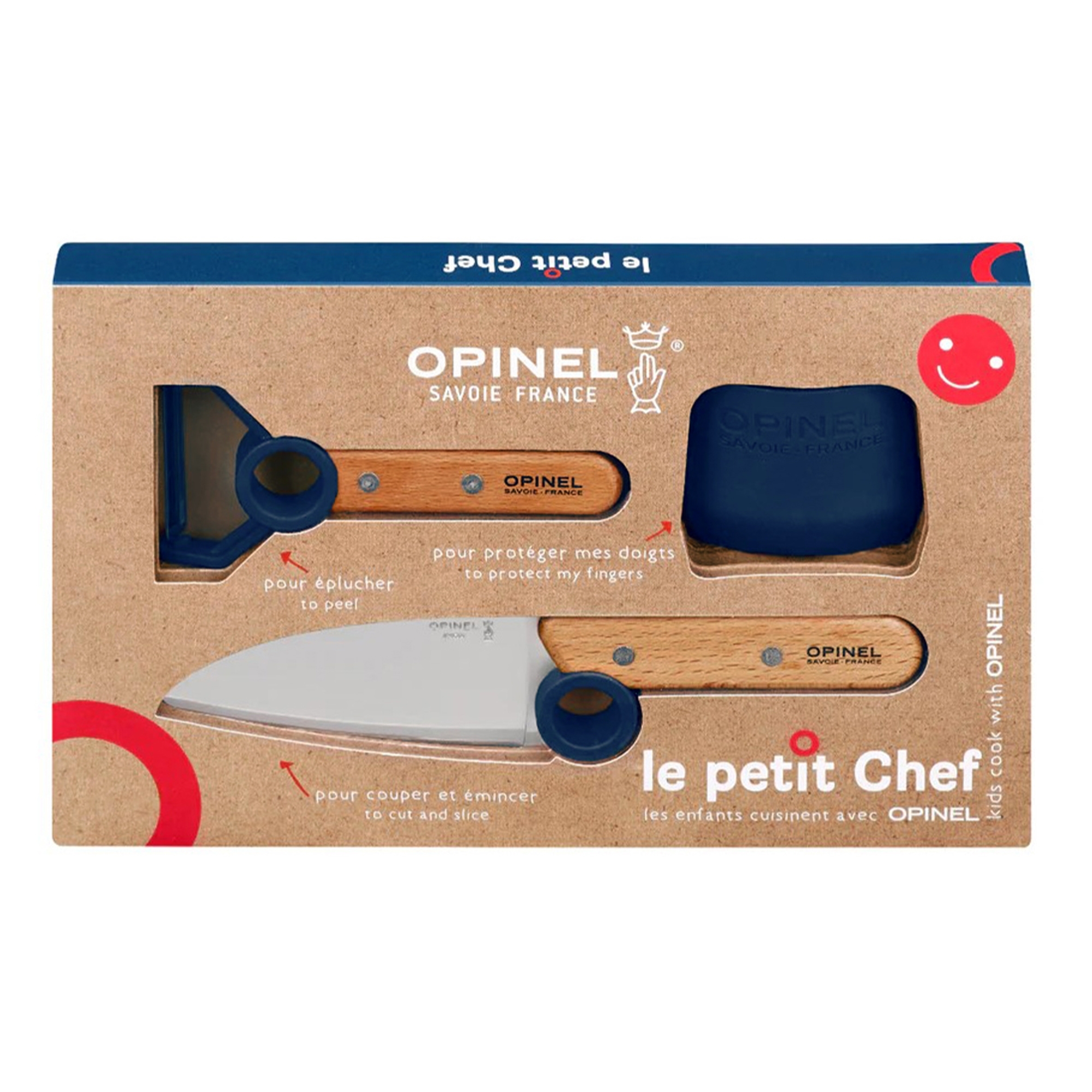 Opinel - Children's kitchen knife set - Le Petit Chef - 3-pcs. - blue