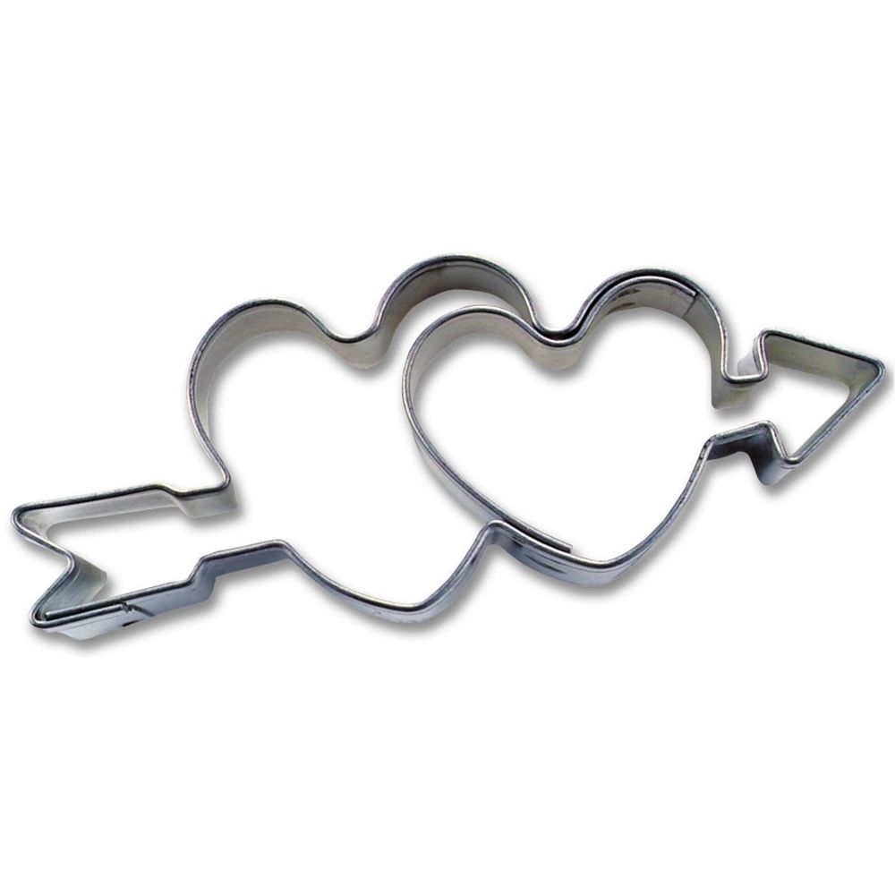 Städter - Cookie cutter Double heart with arrow - 6 cm