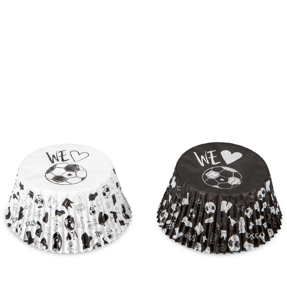 Städter - Papierbackform - 50 Stück - Fußball - ø 50 x 30 mm