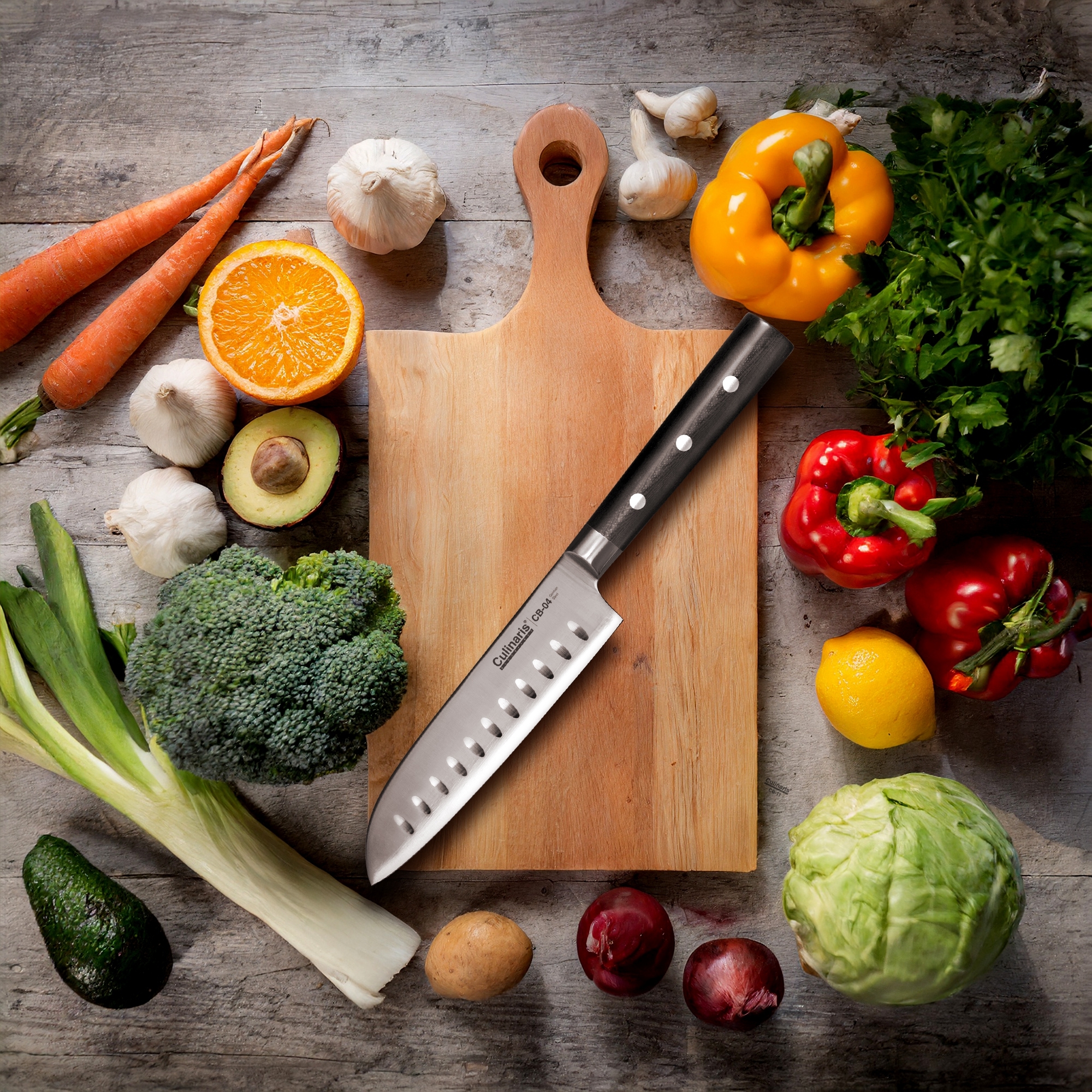 Santoku klein - Black Serie - 13 cm - CB-04 | Culinaris Santoku klein - Black Serie - 13 cm - CB-04 | Culinaris