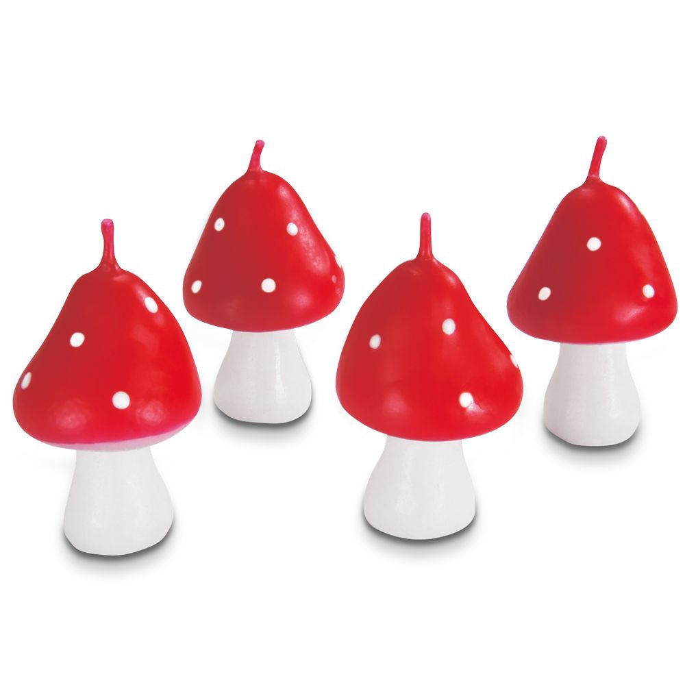 Städter - Candles Fly agaric red - 5 cm - 4 parts