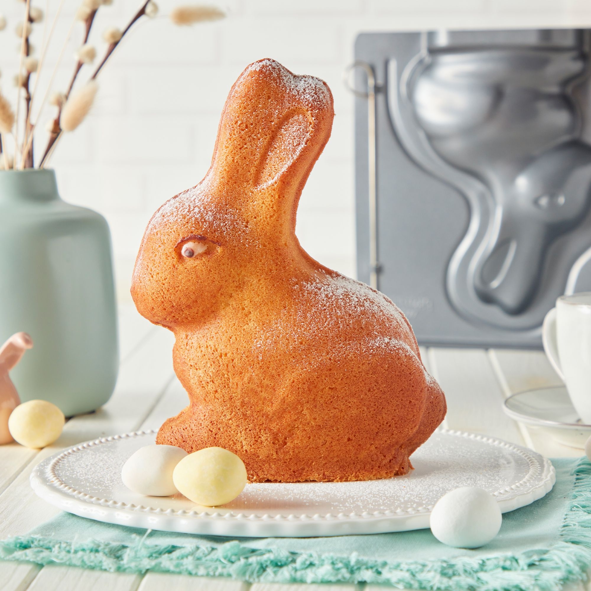 Birkmann - 3D Easter Bunny Baking Tin - All you need is spring - 24 x 24 cm - 1000 ml