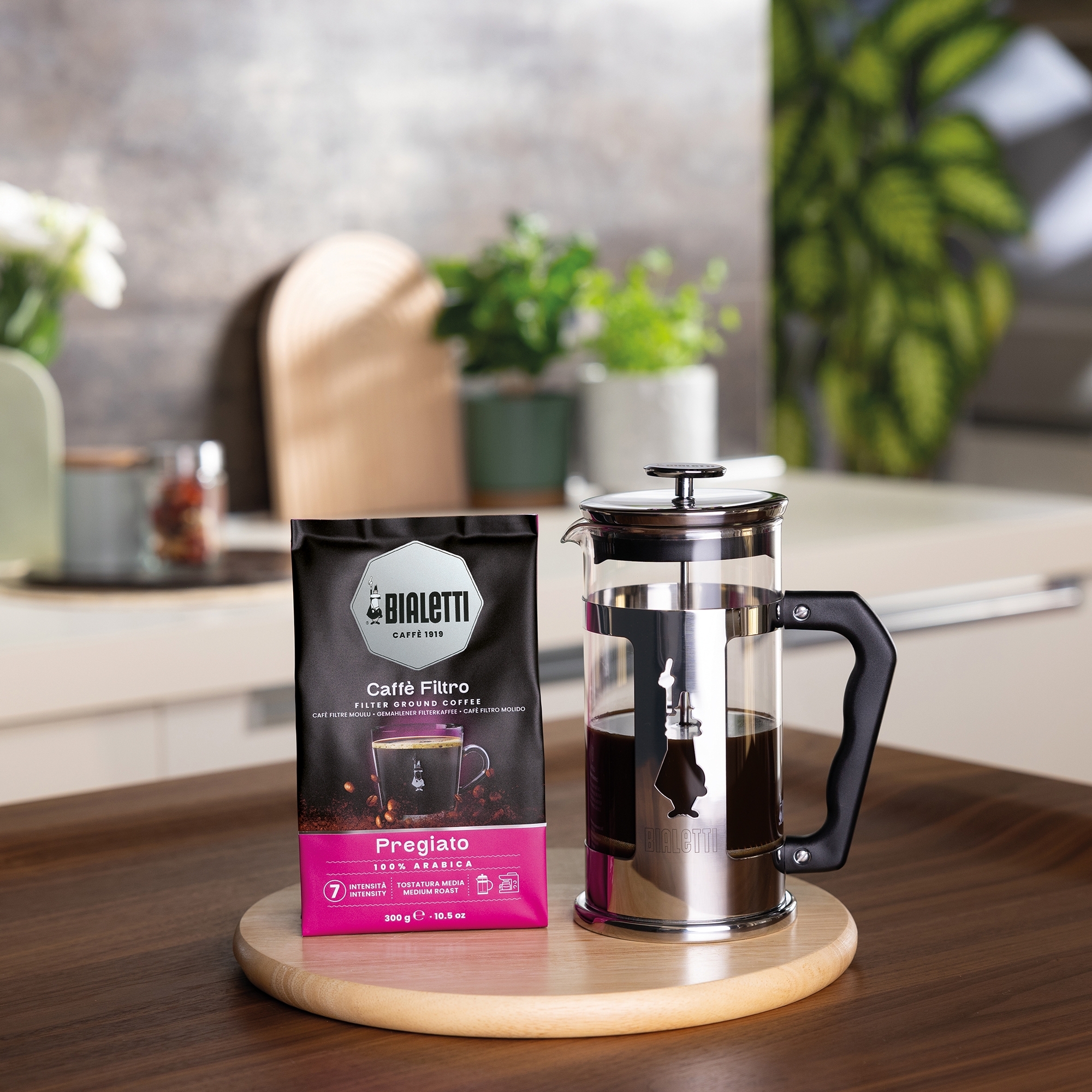 Bialetti - Caffè Filtro Pregiato, Kaffee gemahlen für French Press, 300g