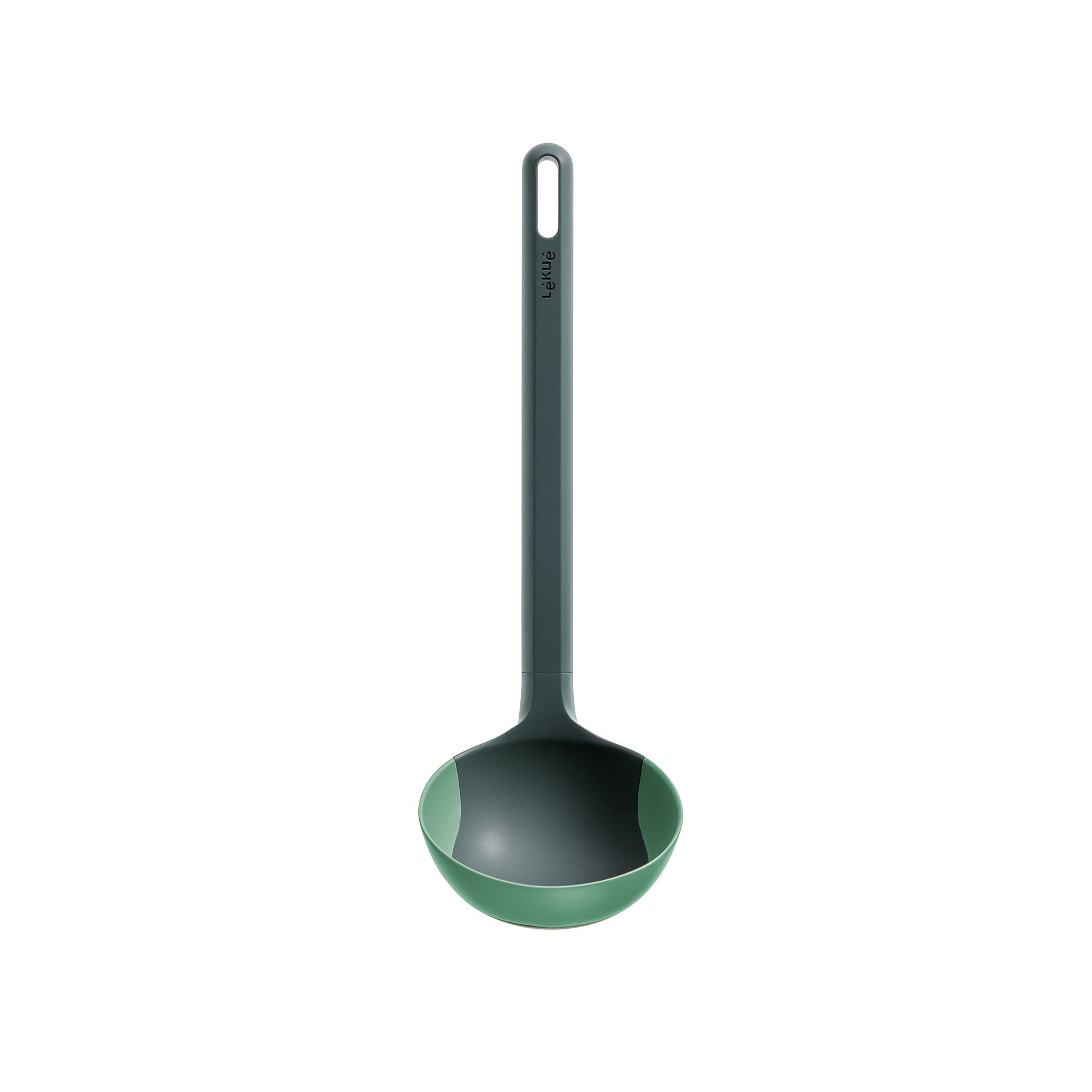 Lekue - Küchentools, 5er-Set mit Halter - grau/grün