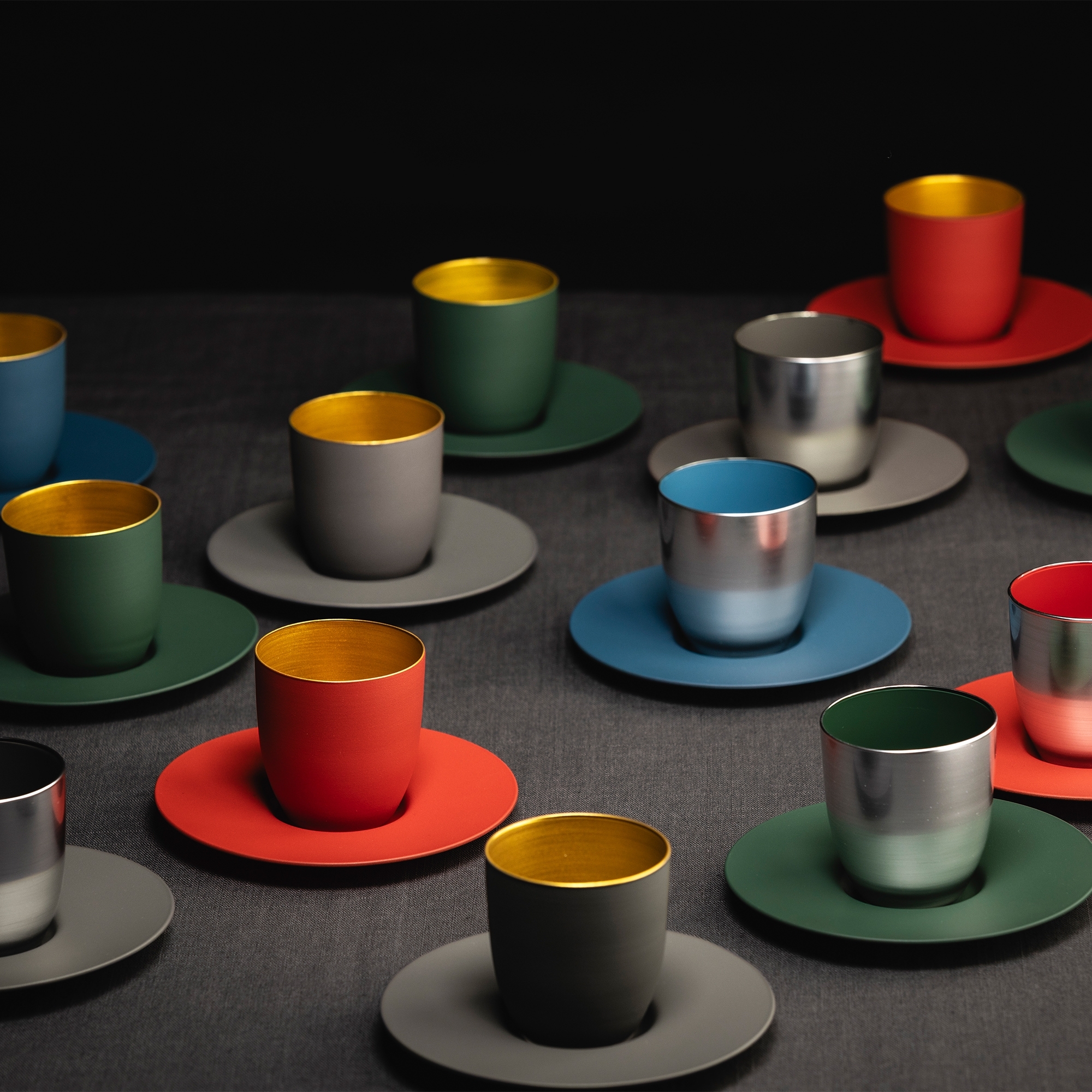 Eisch - Espresso-Set COSMO COLLECT, mokka/gold