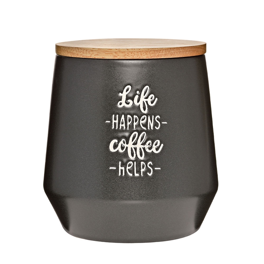 cilio - Storage jar 1 L, matt black cilio - Storage jar 1 L, matt black