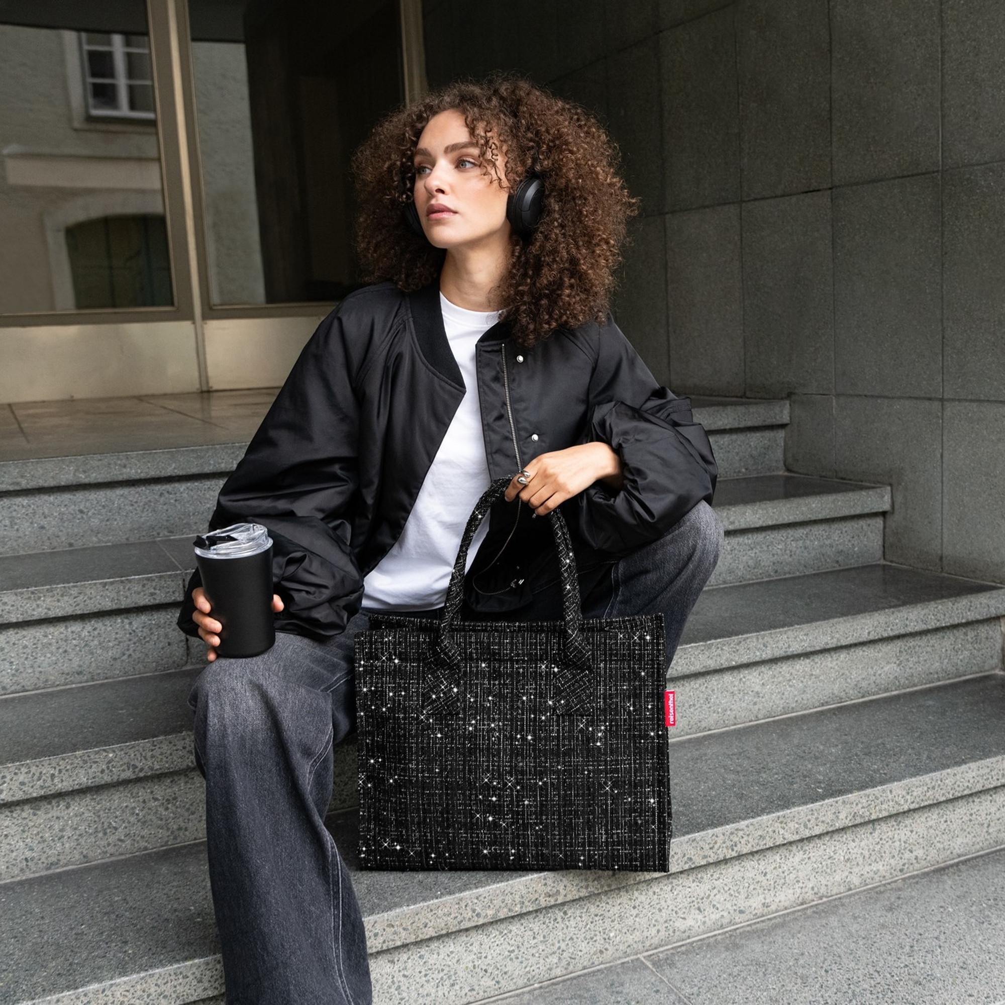 reisenthel - daily shopper - bouclé black