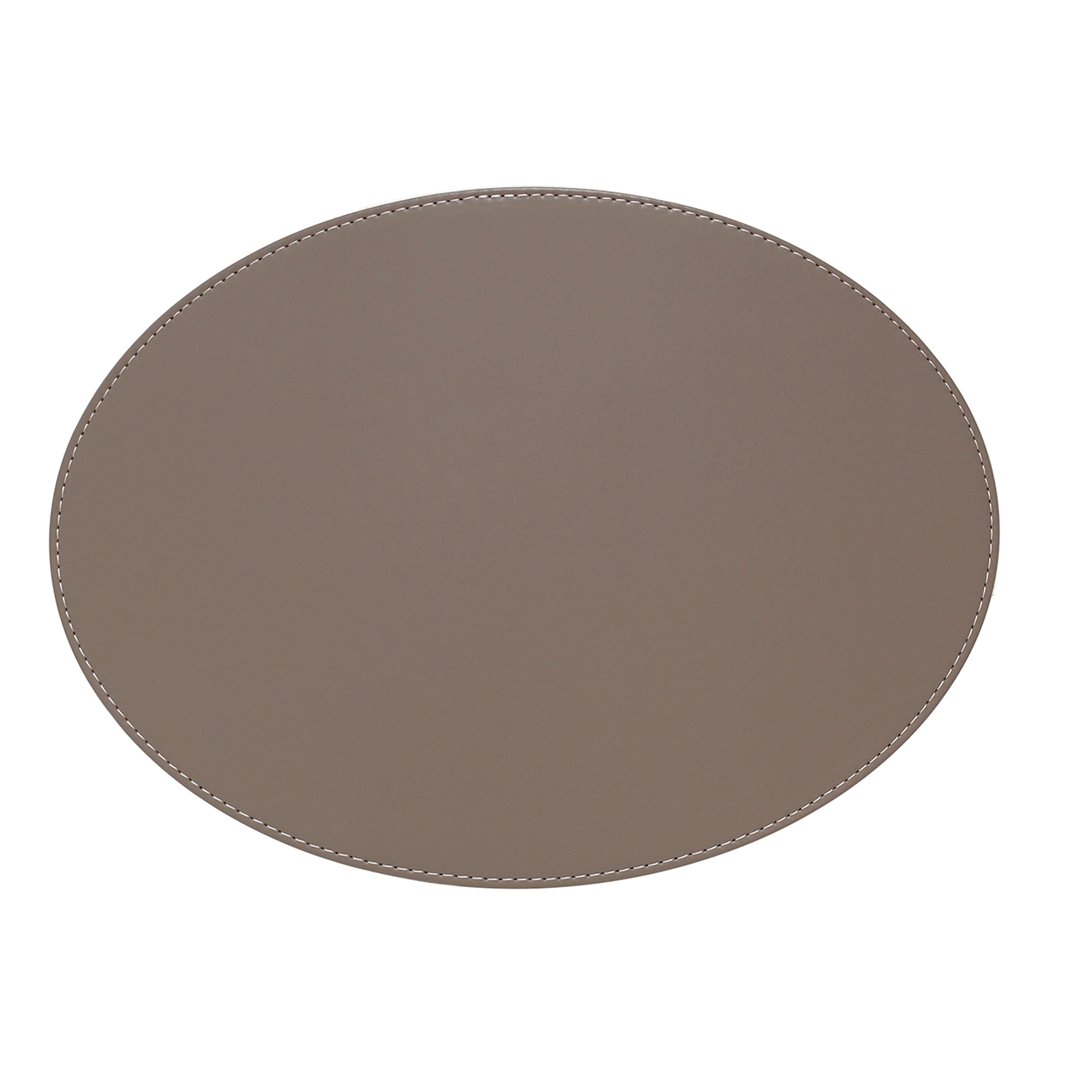 Freeform - Oval placemat - Taupe/White - 45 x 34 cm