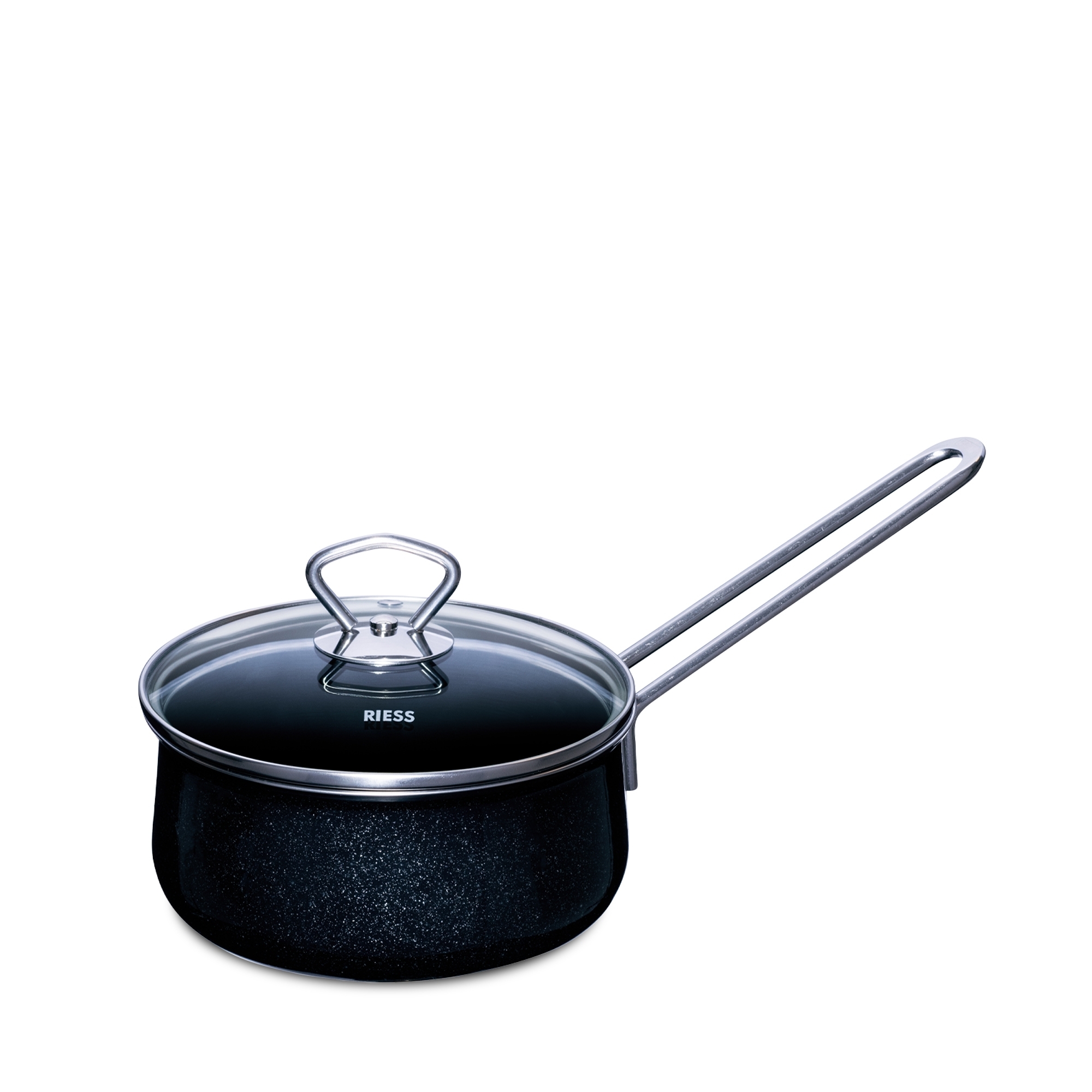 Riess NOUVELLE - Black Magic - Saucepan with glass lid, Ø 16 cm