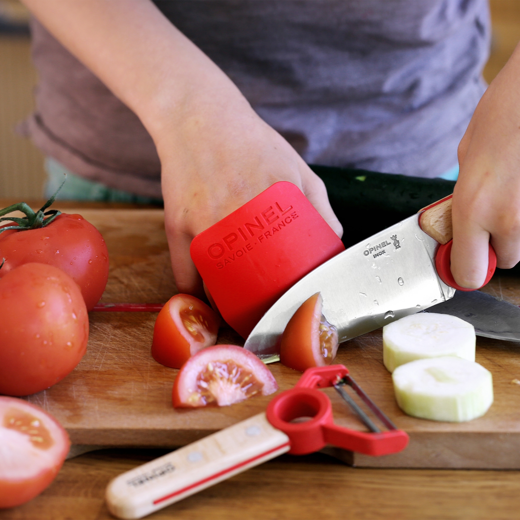 Opinel - Children's kitchen knife set - Le Petit Chef - 3-pcs. - red