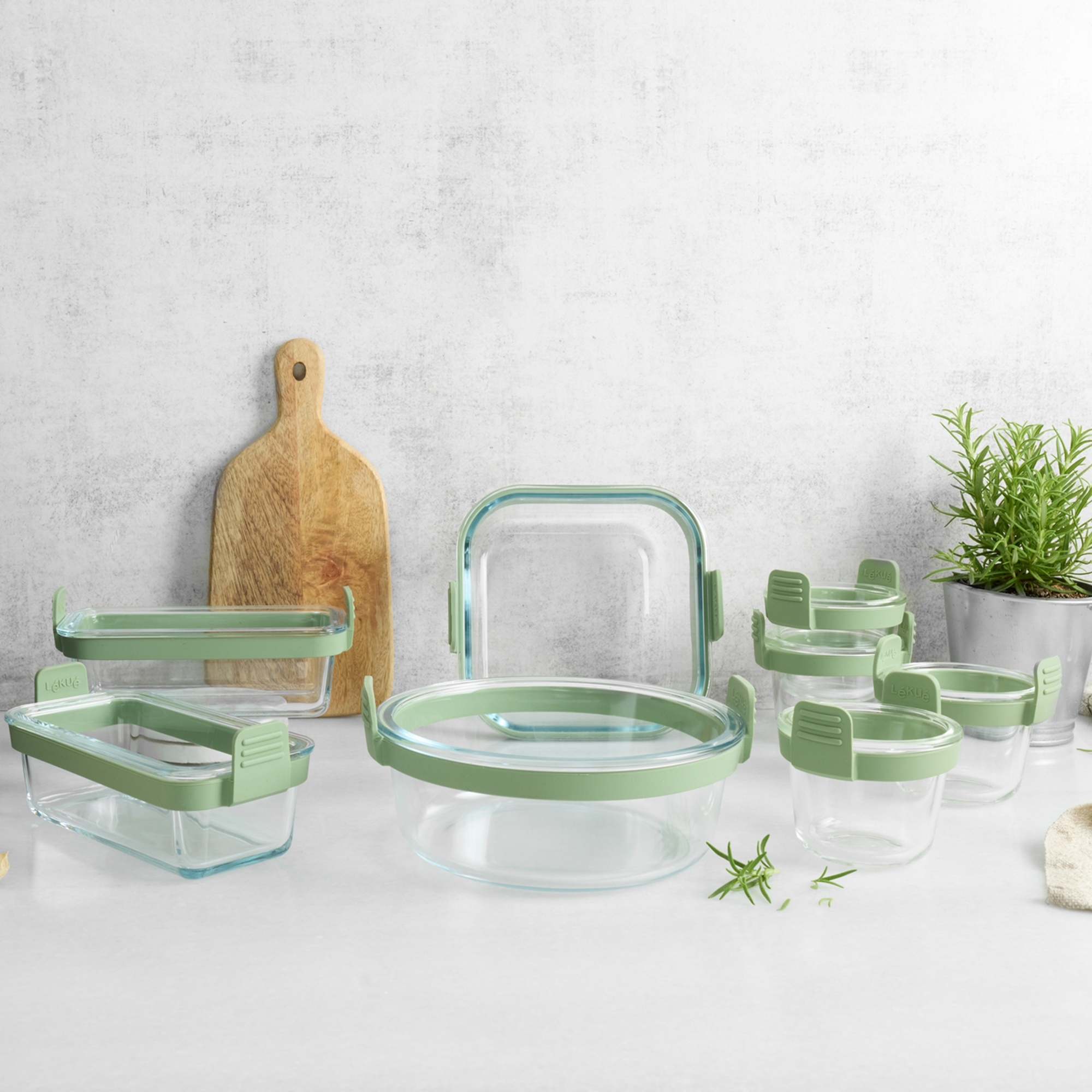 Lékué - Round Air fryers - Glass dish