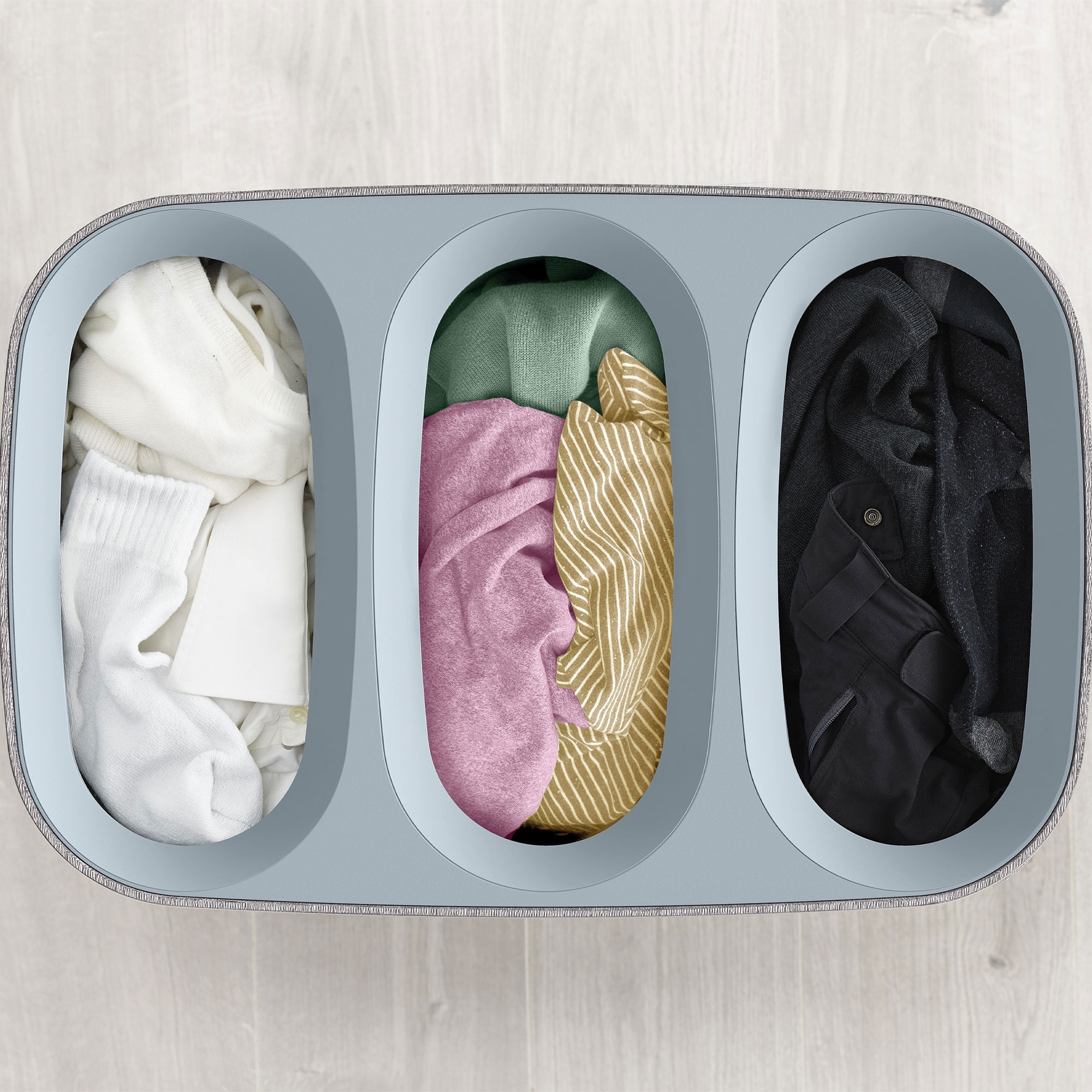 Joseph Joseph - Tota Trio 90L Wäsche-Trennkorb - grau