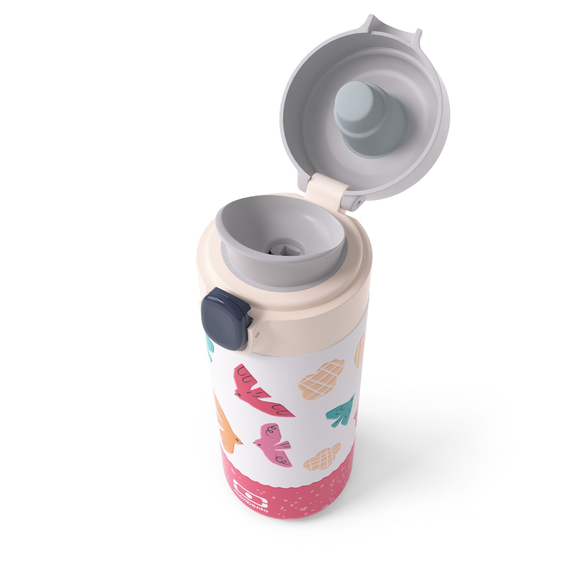 monbento - MB Pop rosa Birds - kompakte isotherme Flasche monbento - MB Pop rosa Birds - kompakte isotherme Flasche