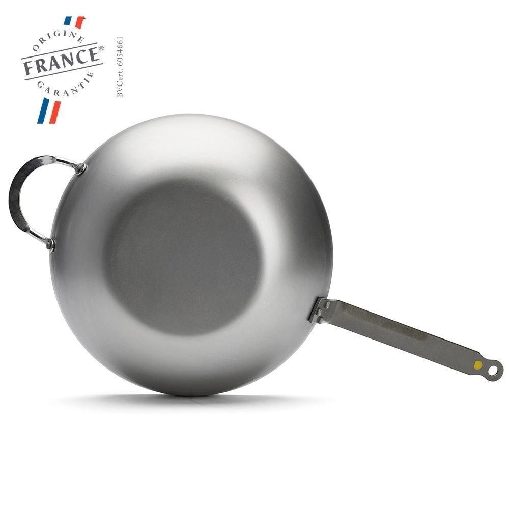 de Buyer - Mineral B - Curved steel wok with handle - 32 cm de Buyer - Mineral B - Curved steel wok with handle - 32 cm