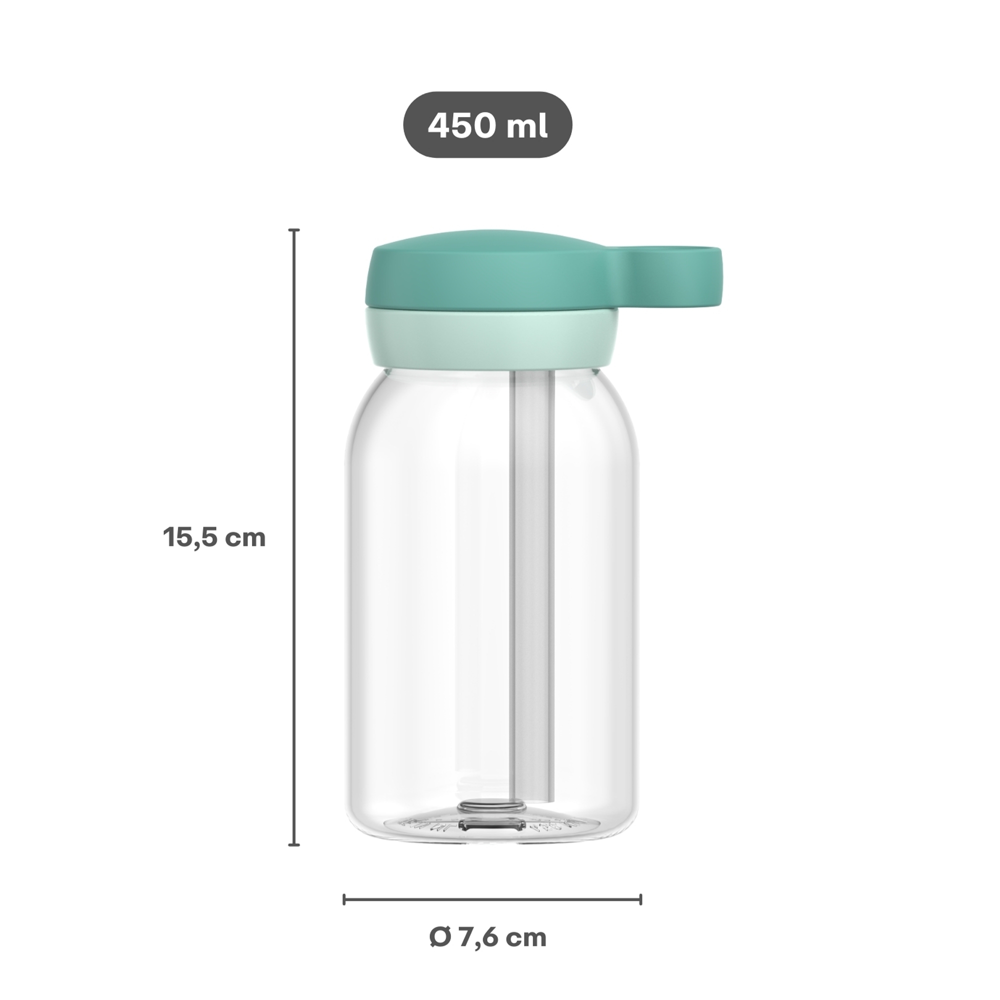 Mepal - Campus - Trinkflasche mit Trinkhalm - cool blue