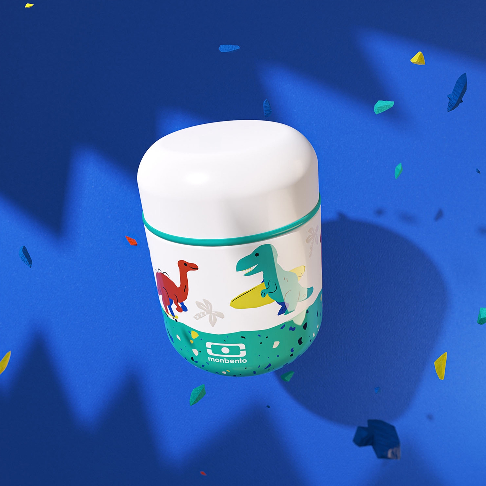 monbento - MB Capsule blau Dino - isolierte Lunchbox monbento - MB Capsule blau Dino - isolierte Lunchbox