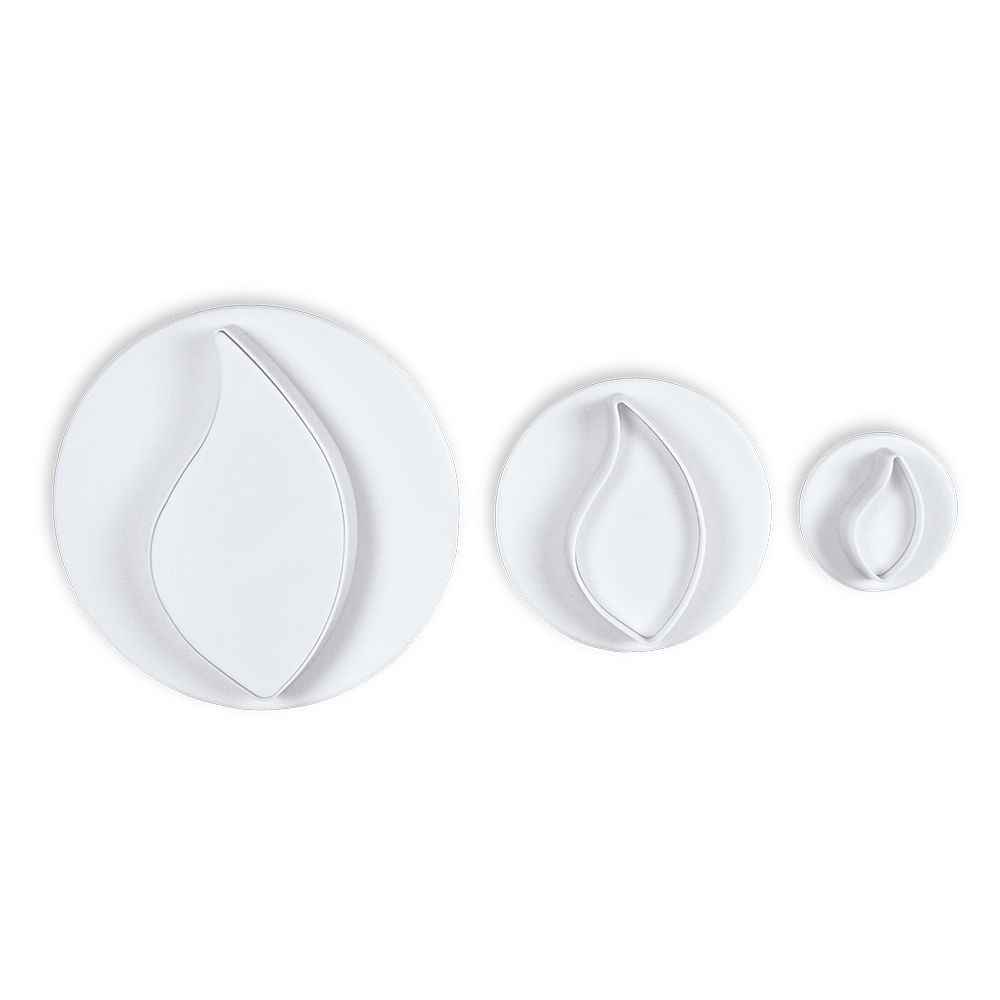 Städter - Ausstecher mit Auswerfer Blätter - 25 / 50 / 80 mm - Set, 3-teilig Städter - Ausstecher mit Auswerfer Blätter - 25 / 50 / 80 mm - Set, 3-teilig