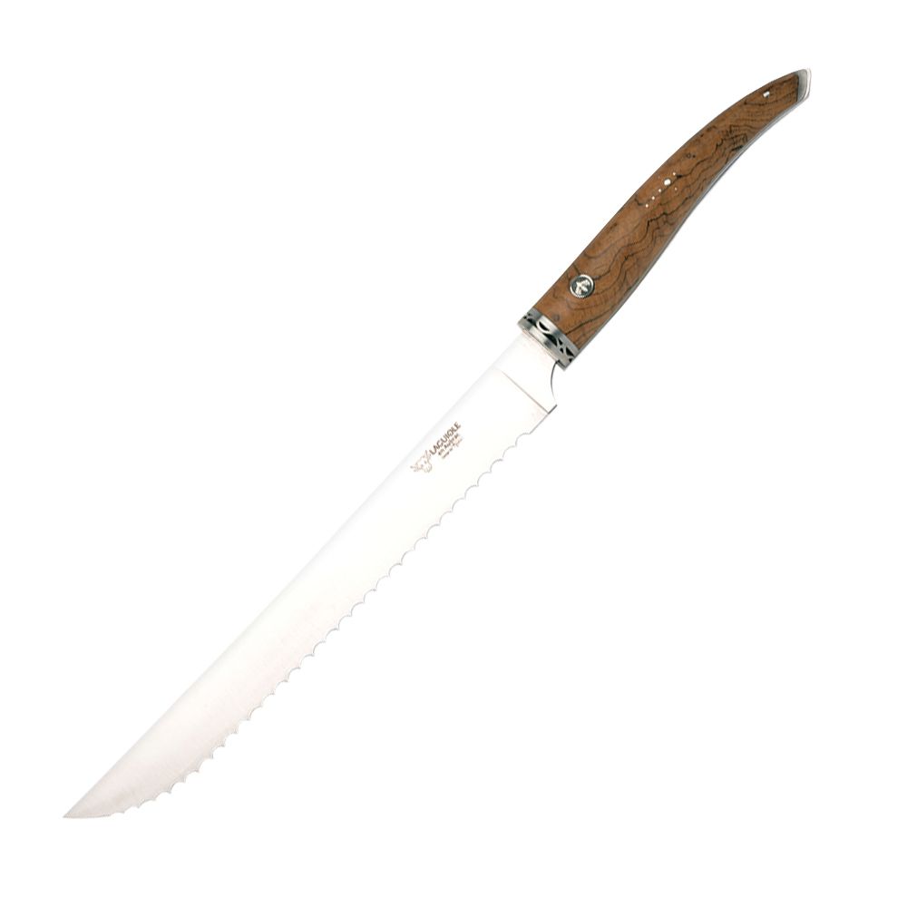 Laguiole - Messerblock + 6 Messer Gourmet Teakholz