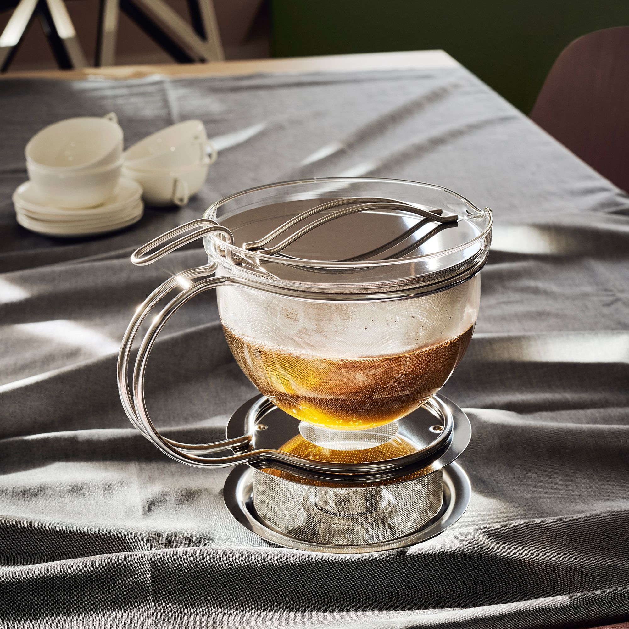 mono filio, tea pot lid