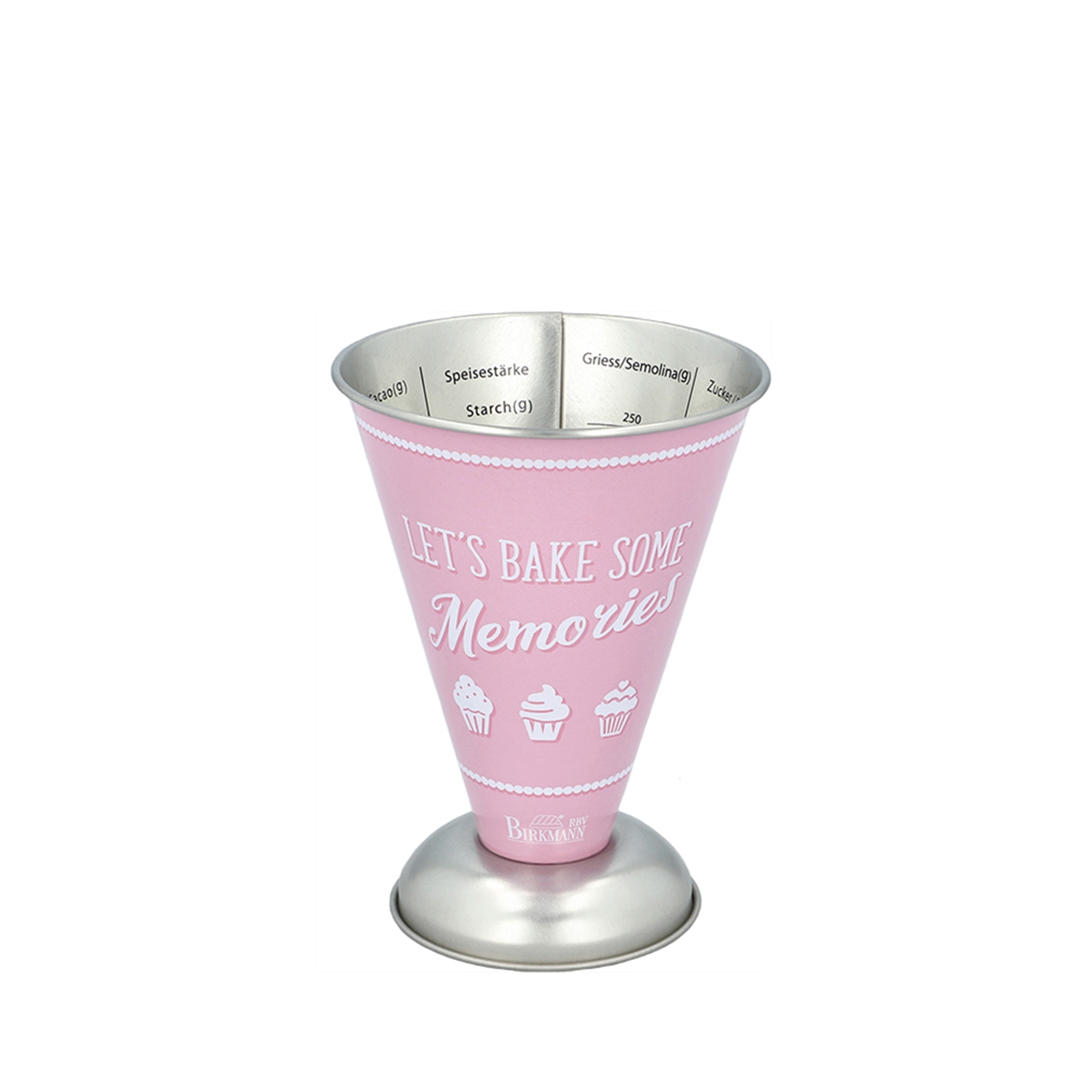 Pink Birkmann Colour Kitchen tin measuring cup