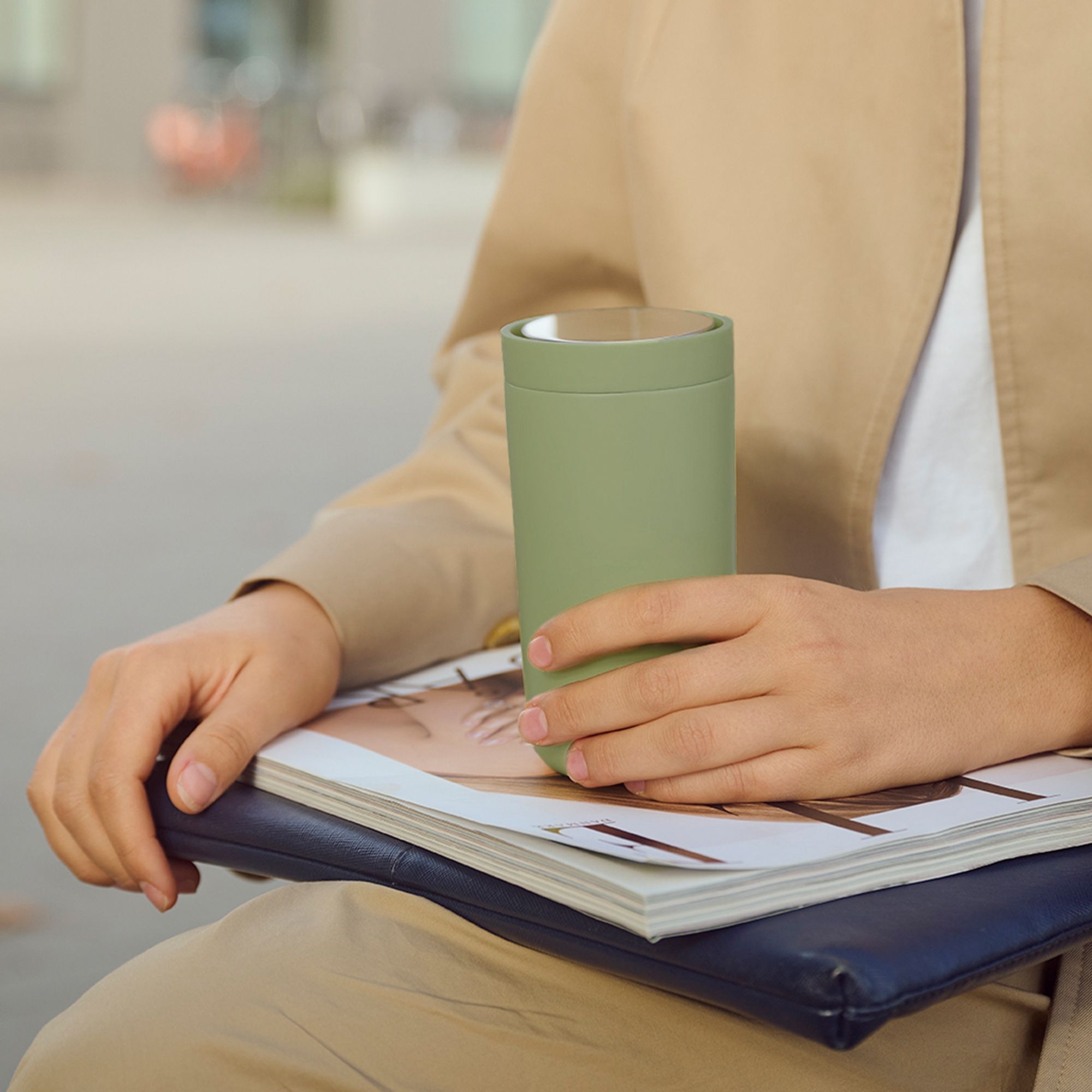 Stelton - To Go Click - Becher 400 ml - soft fern green