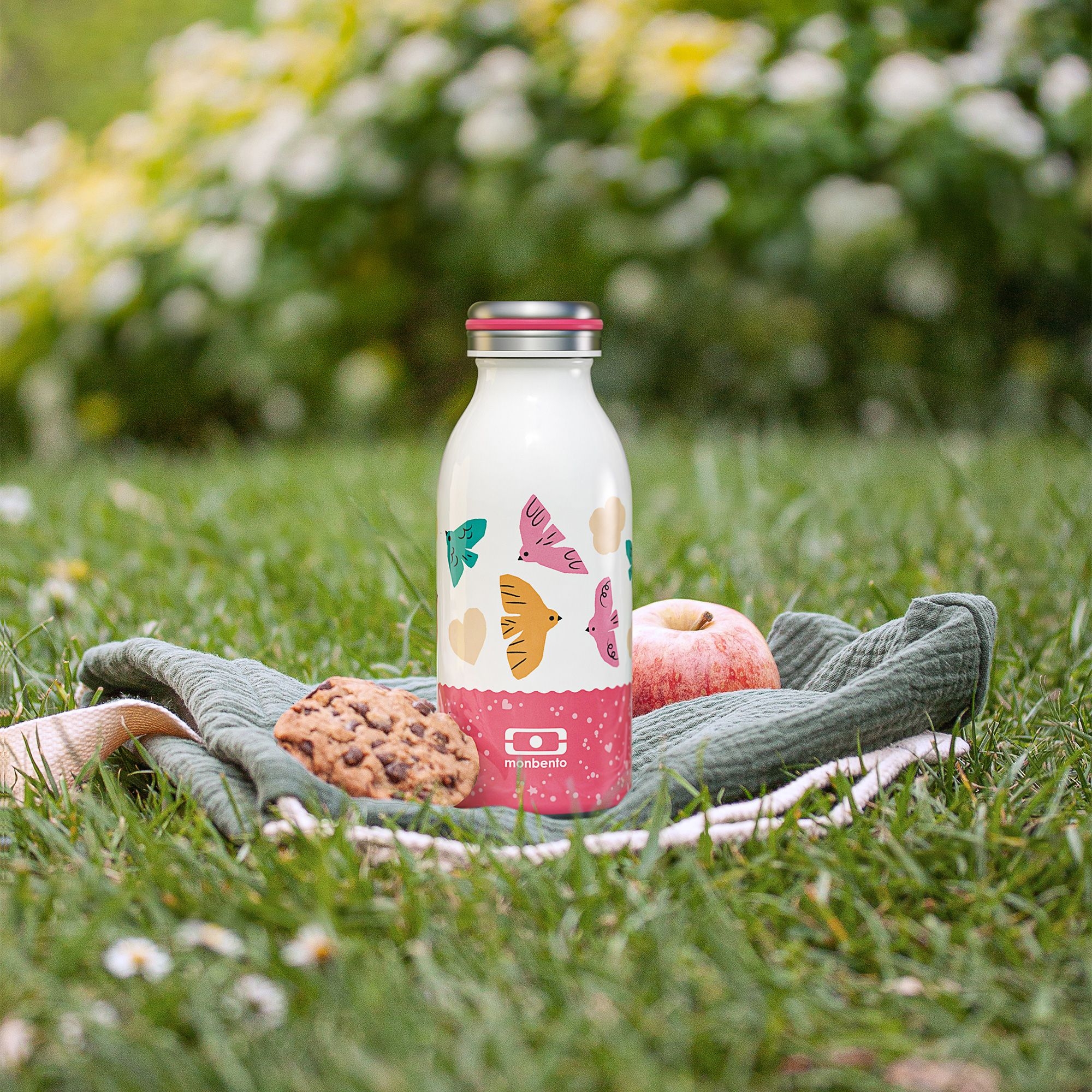 monbento - MB isotherme Trinkflasche Cooly rosa Birds monbento - MB isotherme Trinkflasche Cooly rosa Birds