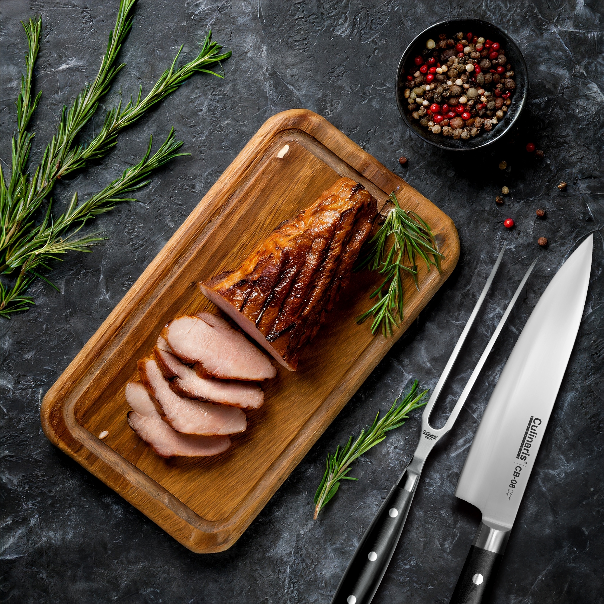 Kochmesser groß - Black Serie - 20 cm - CB-08 | Culinaris Kochmesser groß - Black Serie - 20 cm - CB-08 | Culinaris