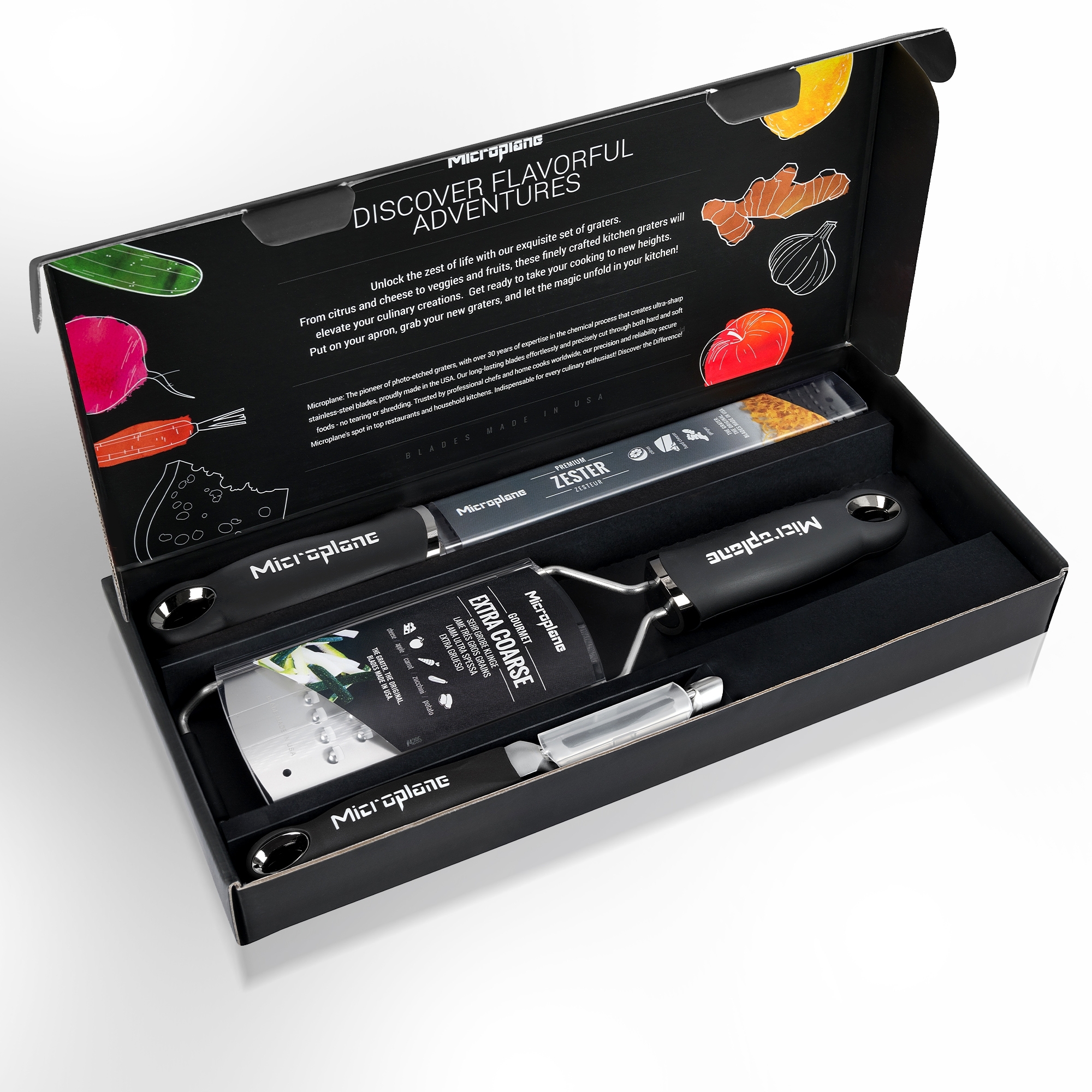 Microplane - Gourmet Reiben-Set mit Schäler