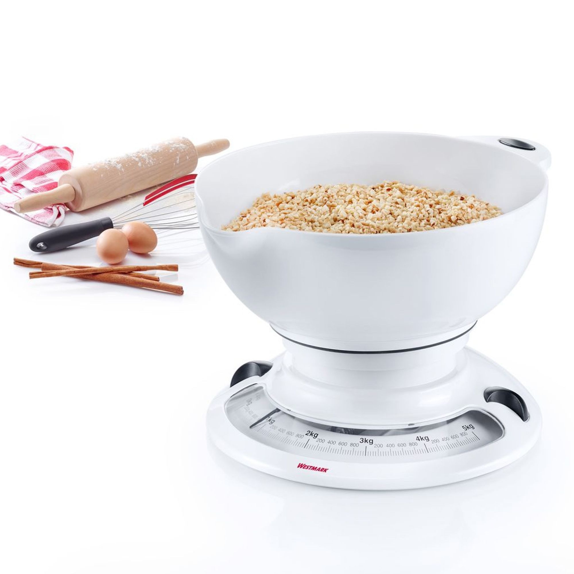 Westmark mechanical kitchen scale with mixing bowl, 5 kg